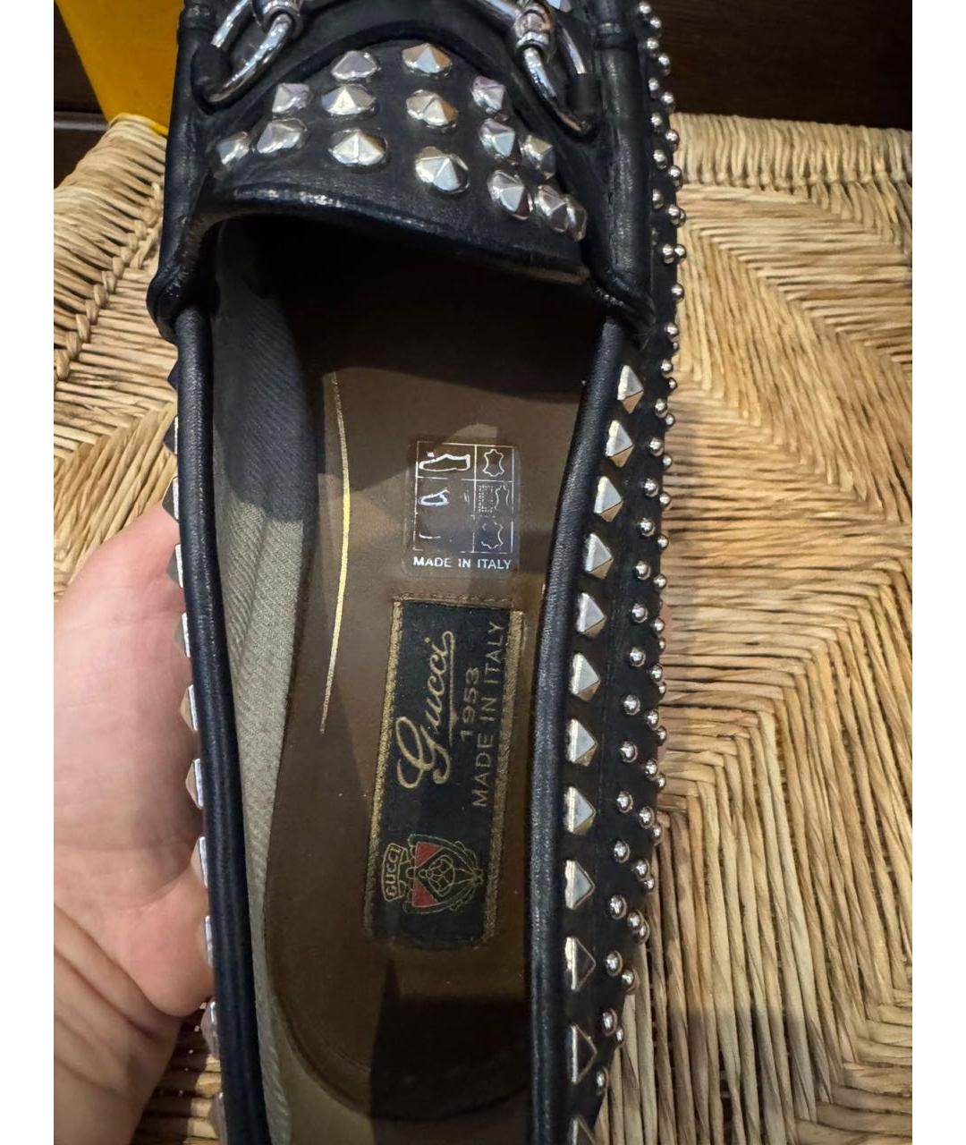 GUCCI Черные кожаные лоферы, фото 5