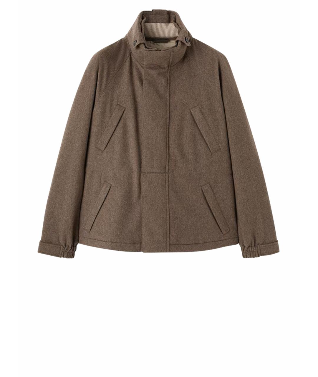 LORO PIANA Коричневая кашемировая куртка, фото 1