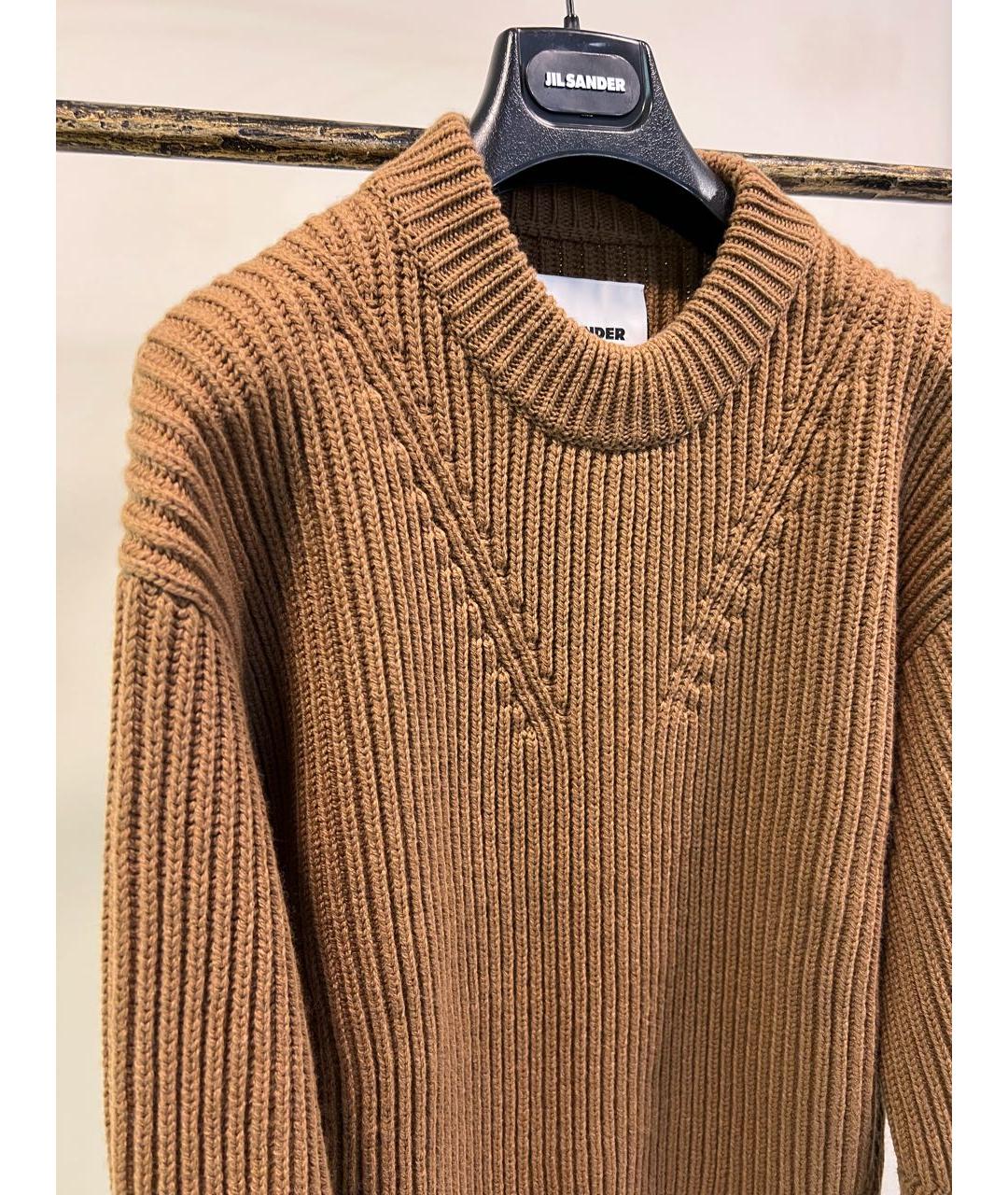 JIL SANDER Коричневый шерстяной джемпер / свитер, фото 3