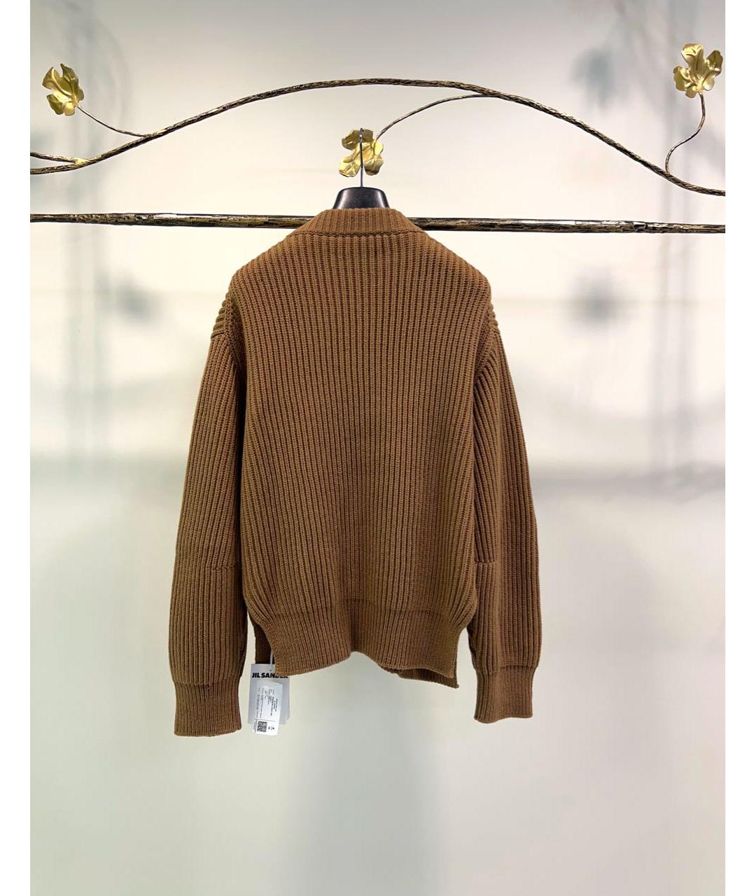 JIL SANDER Коричневый шерстяной джемпер / свитер, фото 2