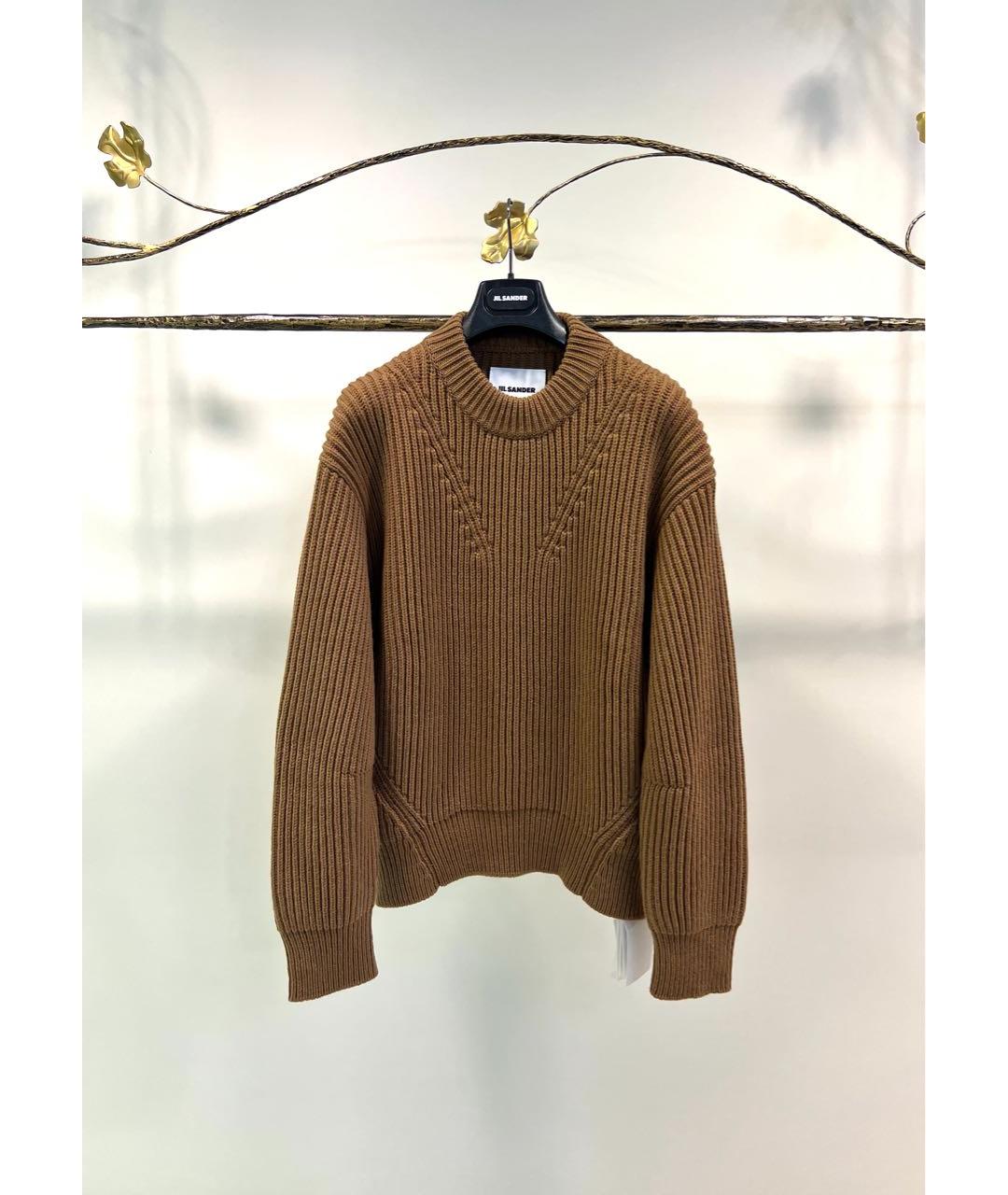 JIL SANDER Коричневый шерстяной джемпер / свитер, фото 5