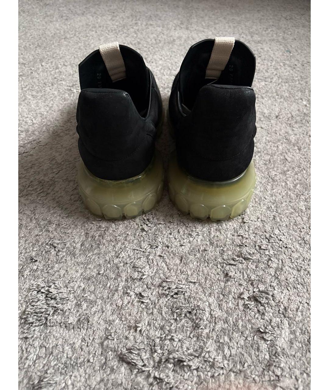 RICK OWENS Черные низкие кроссовки / кеды, фото 4