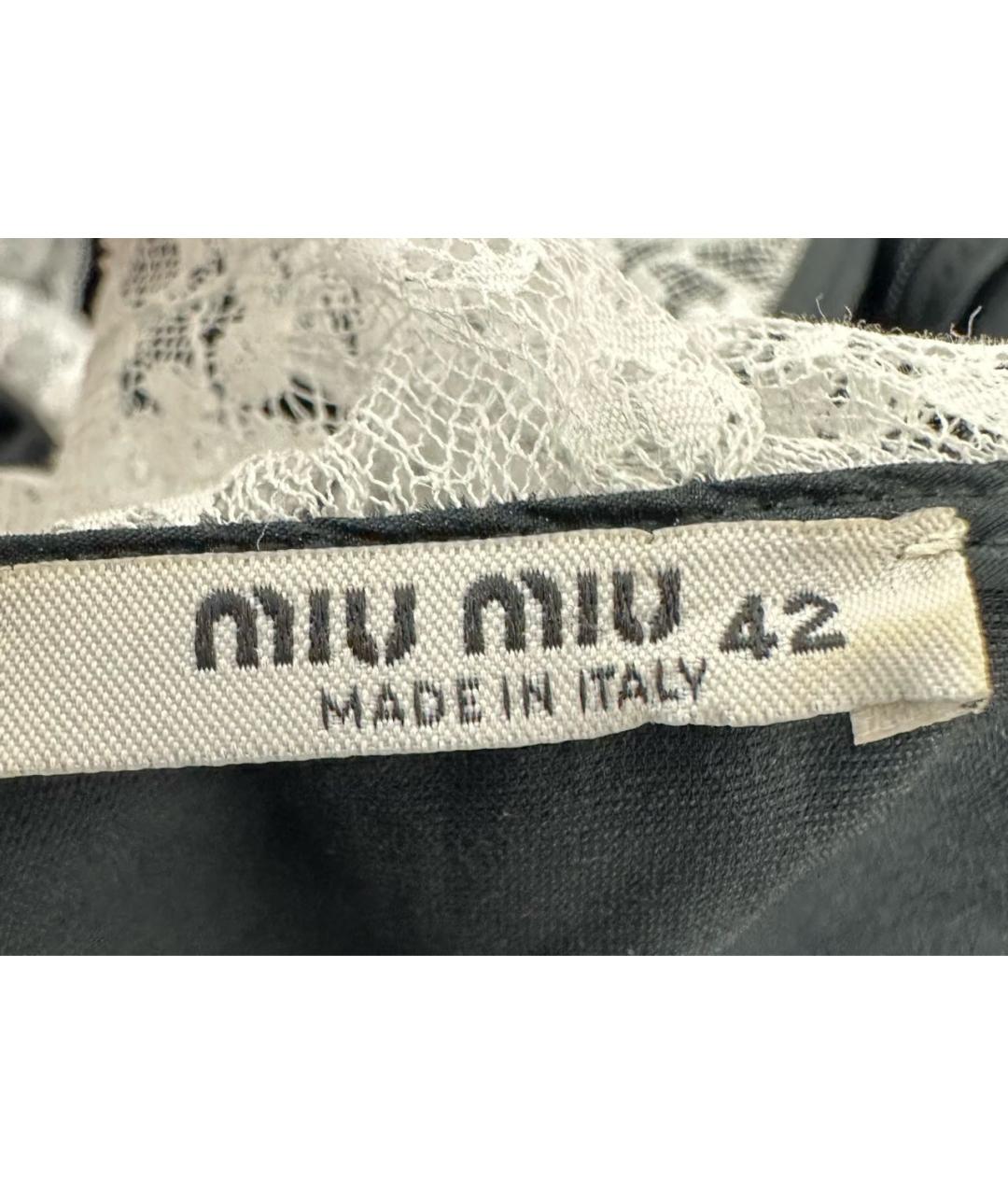 MIU MIU Черное бархатное повседневное платье, фото 4