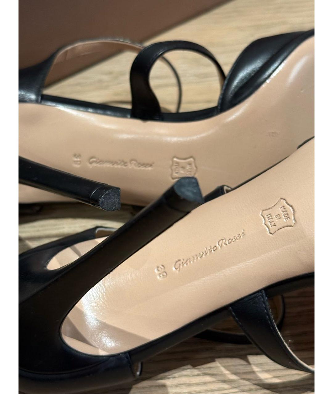GIANVITO ROSSI Черные кожаные туфли, фото 3