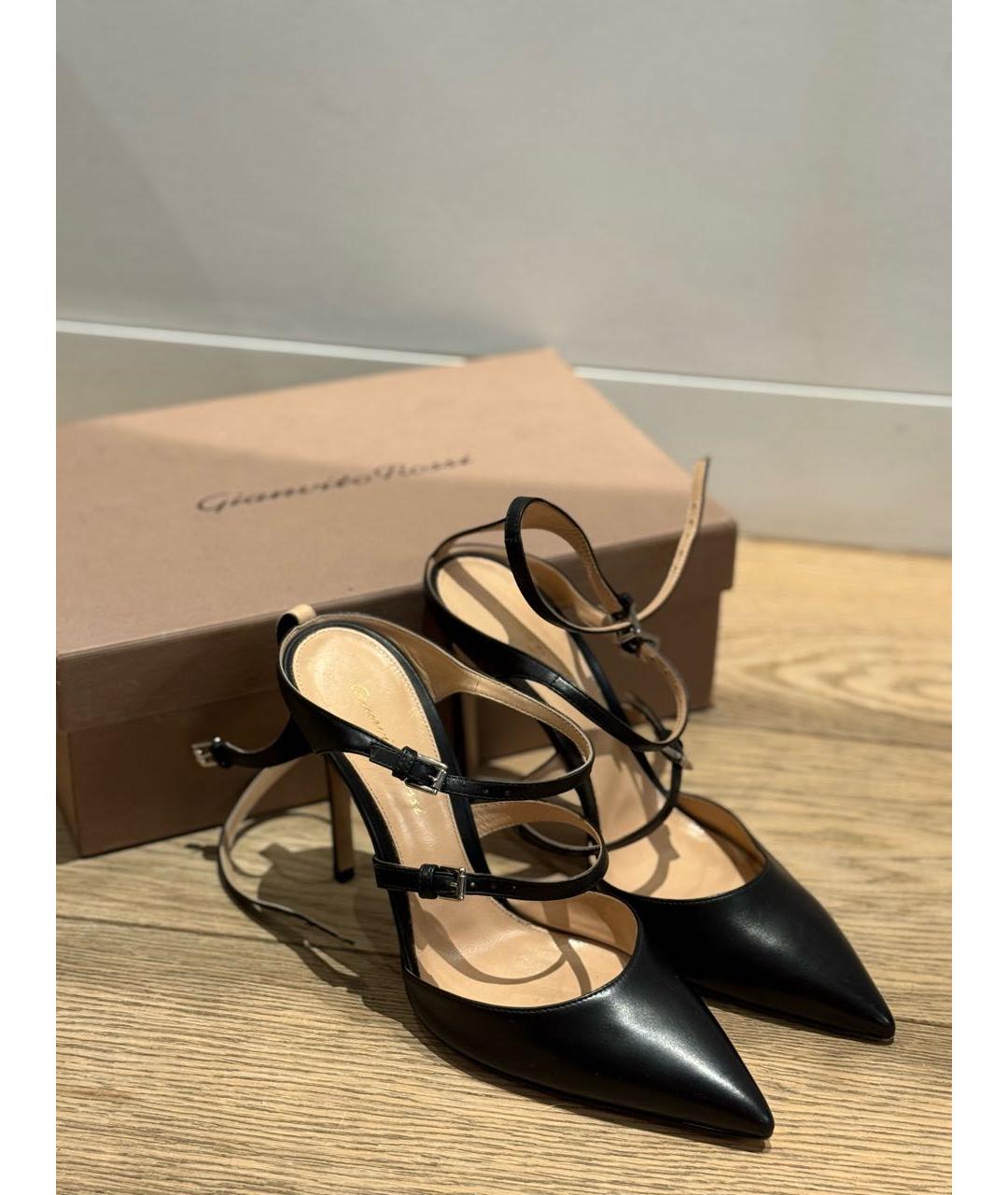 GIANVITO ROSSI Черные кожаные туфли, фото 2