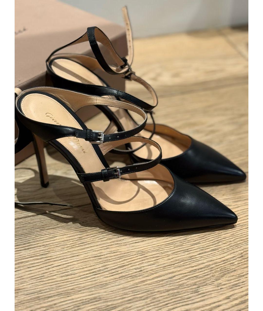 GIANVITO ROSSI Черные кожаные туфли, фото 6