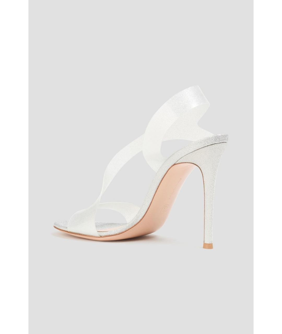 GIANVITO ROSSI Серебряные резиновые босоножки, фото 3