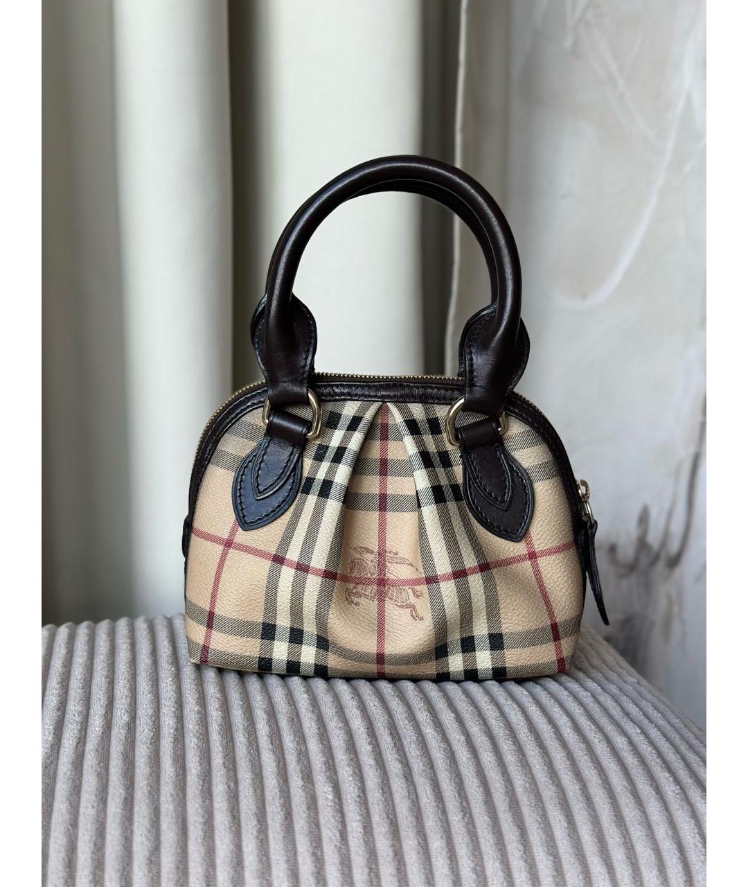BURBERRY Бежевая сумка с короткими ручками, фото 9