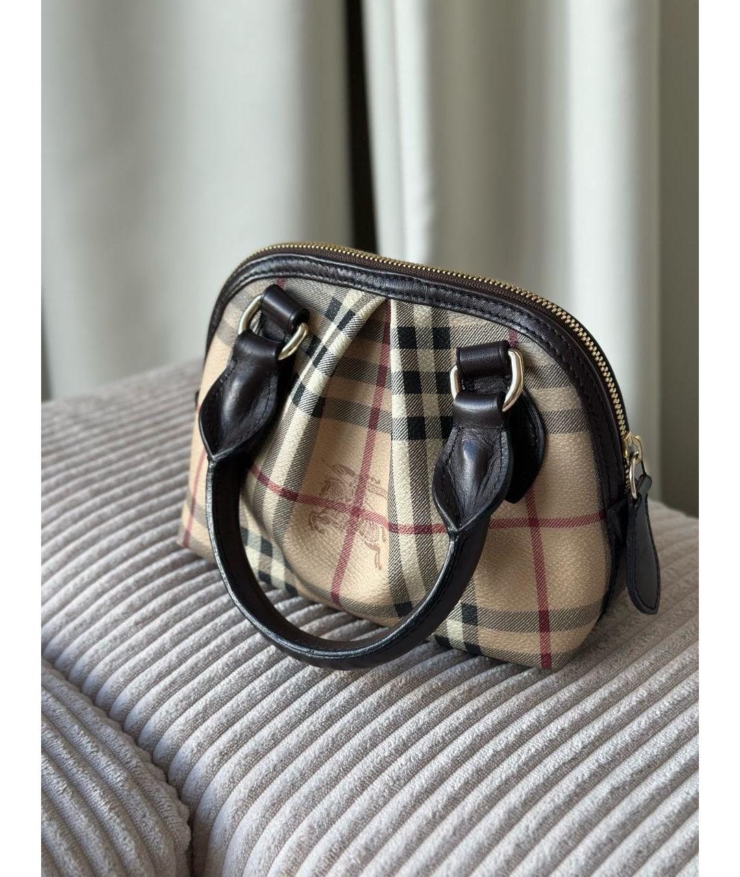 BURBERRY Бежевая сумка с короткими ручками, фото 6