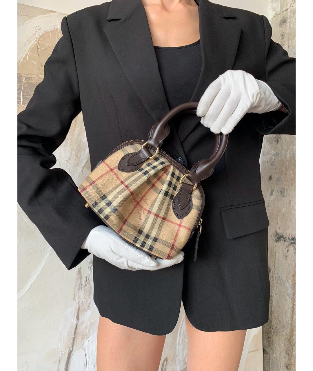 BURBERRY Бежевая сумка с короткими ручками, фото 3