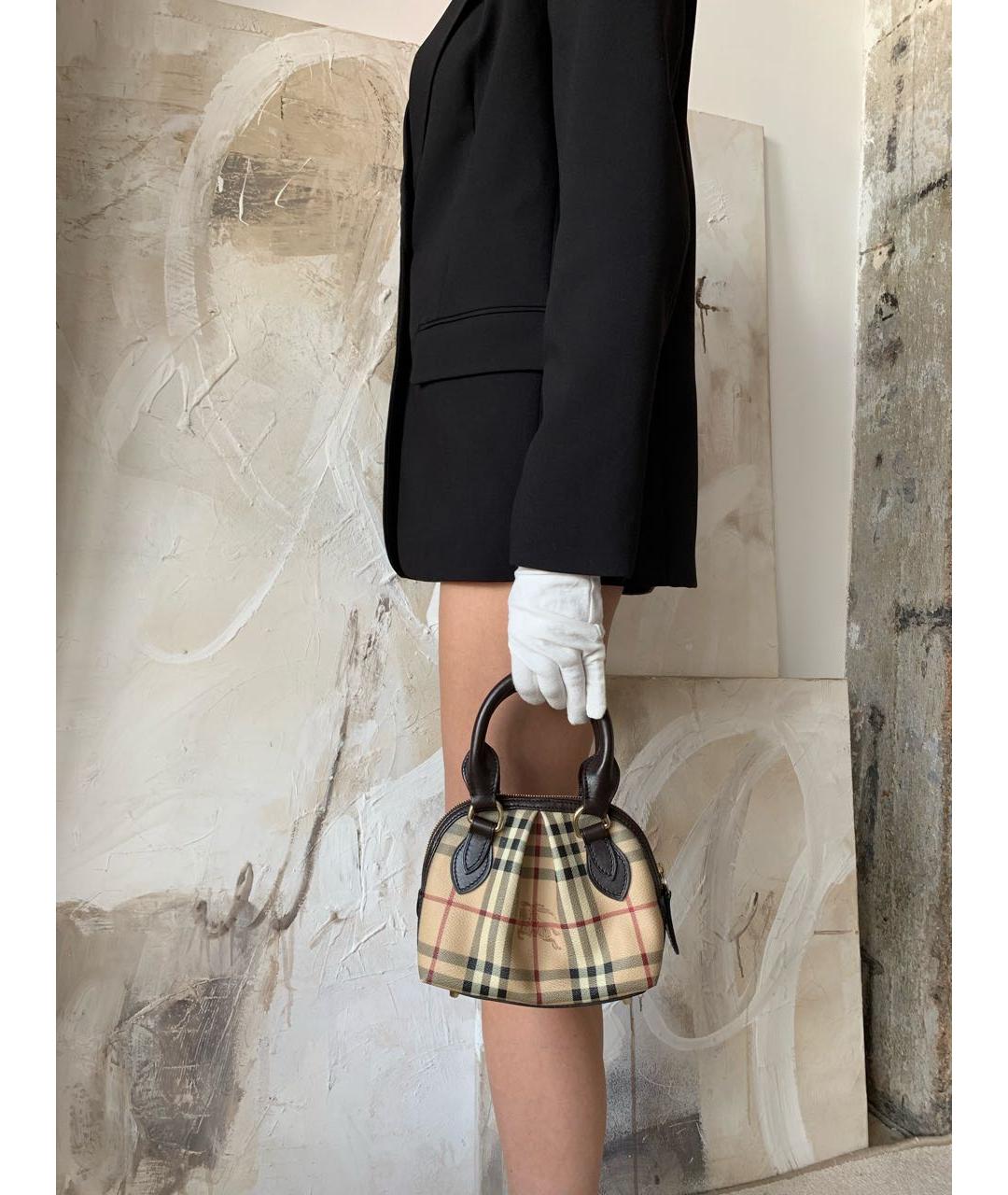 BURBERRY Бежевая сумка с короткими ручками, фото 4