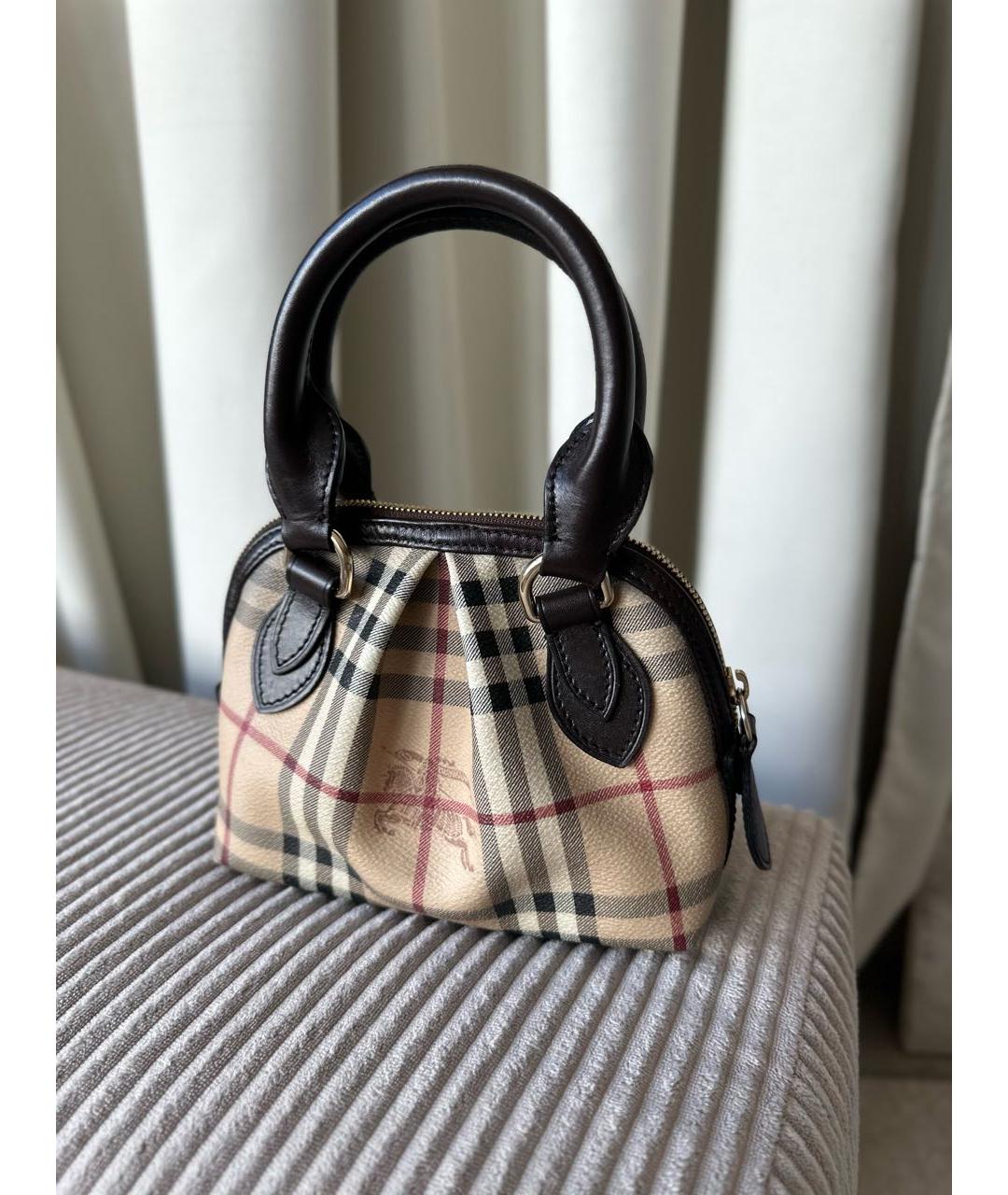 BURBERRY Бежевая сумка с короткими ручками, фото 5