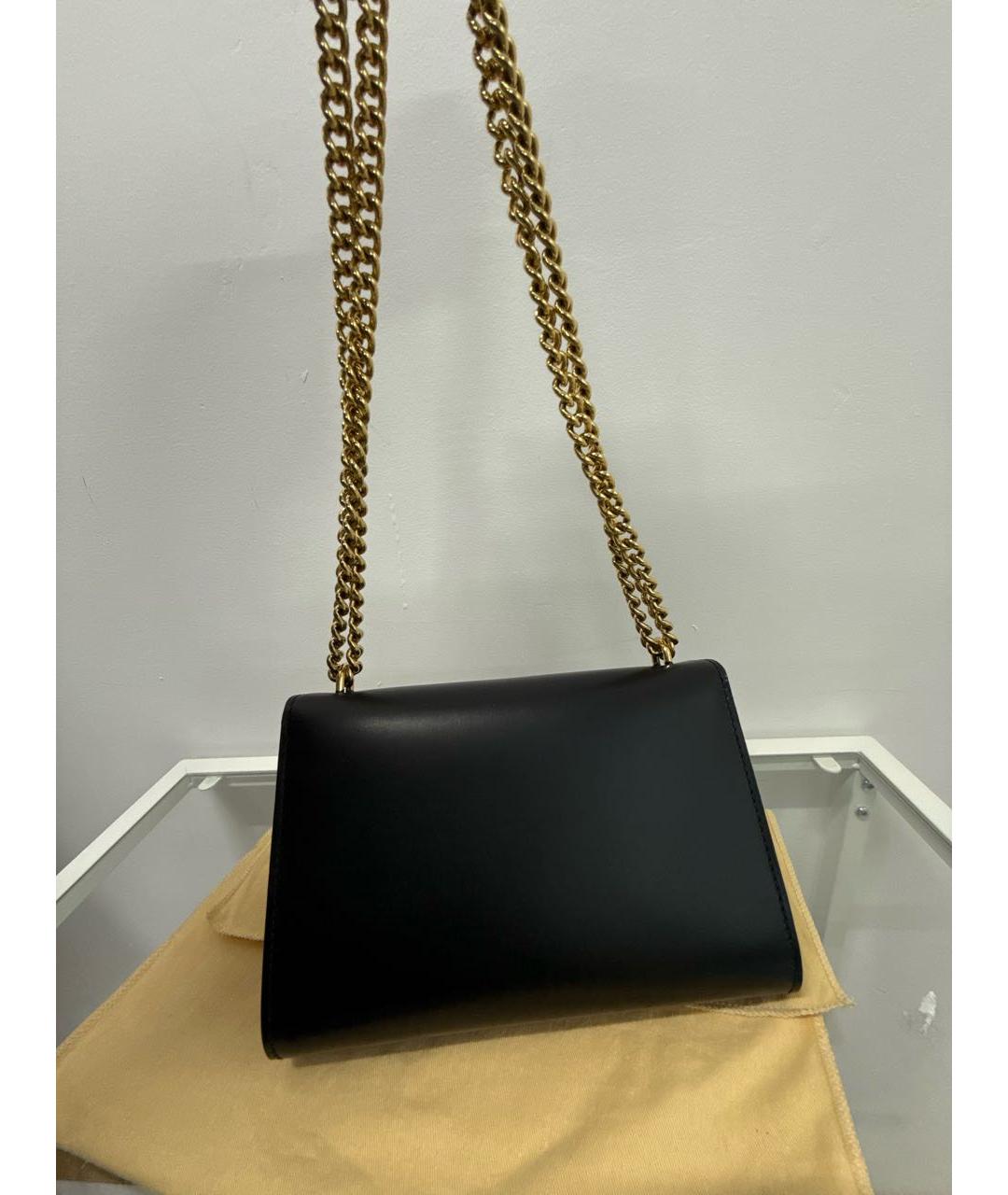 LOUIS VUITTON Черная кожаная сумка через плечо, фото 3