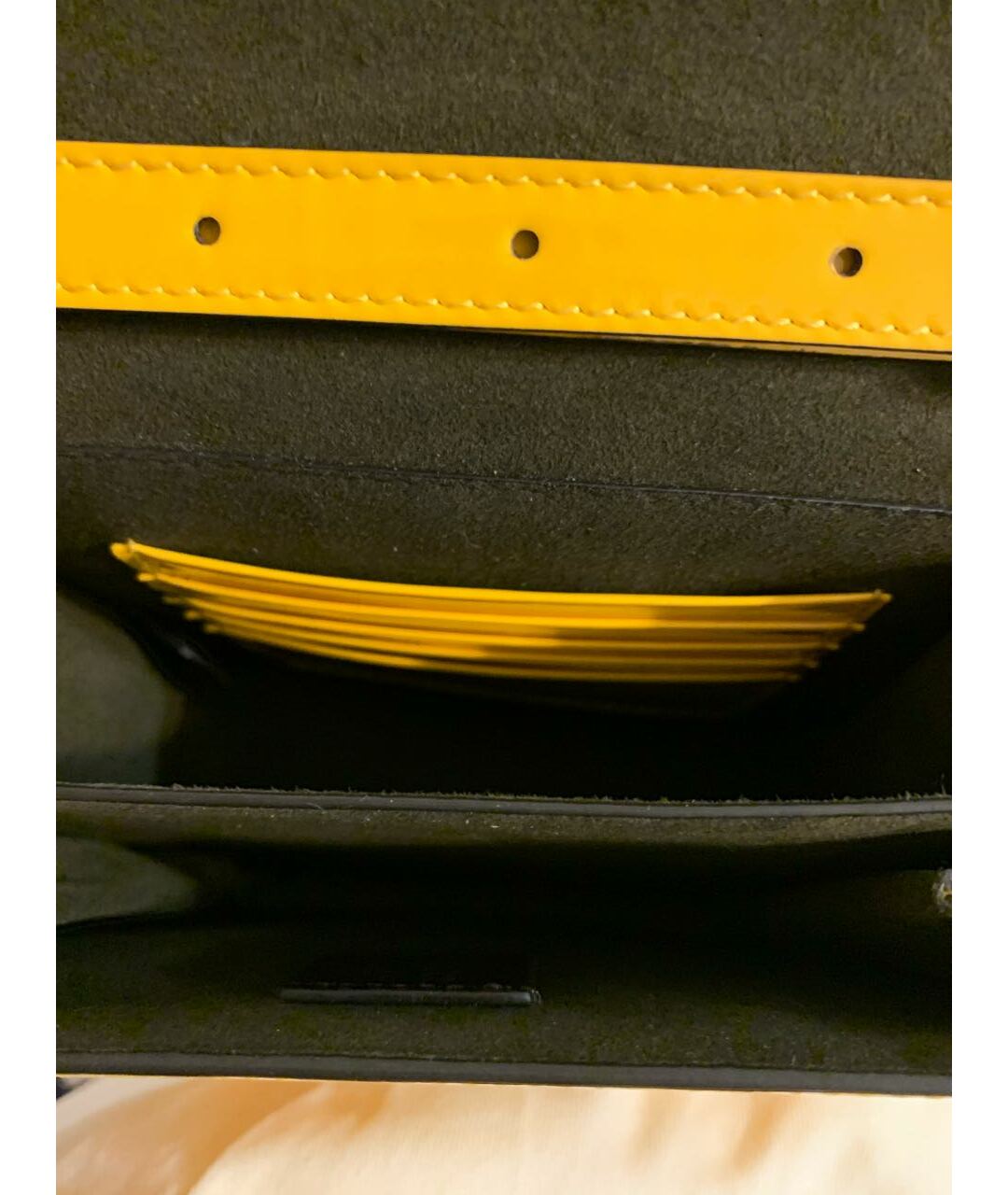 FENDI Желтая кожаная сумка тоут, фото 5