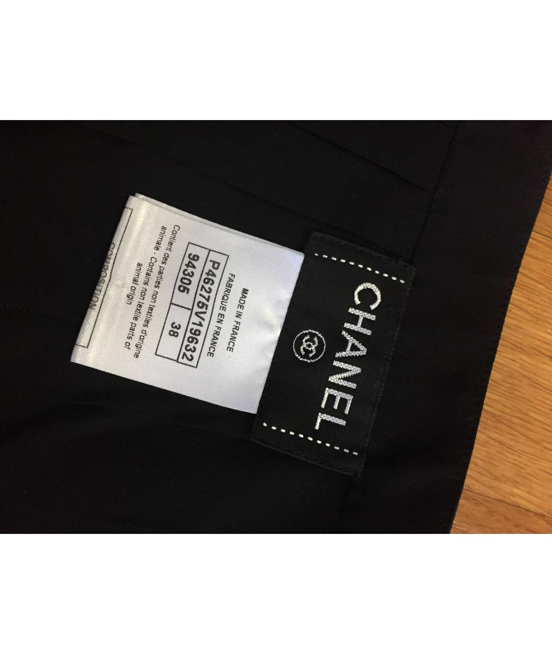 CHANEL PRE-OWNED Черная шелковая юбка-шорты, фото 3