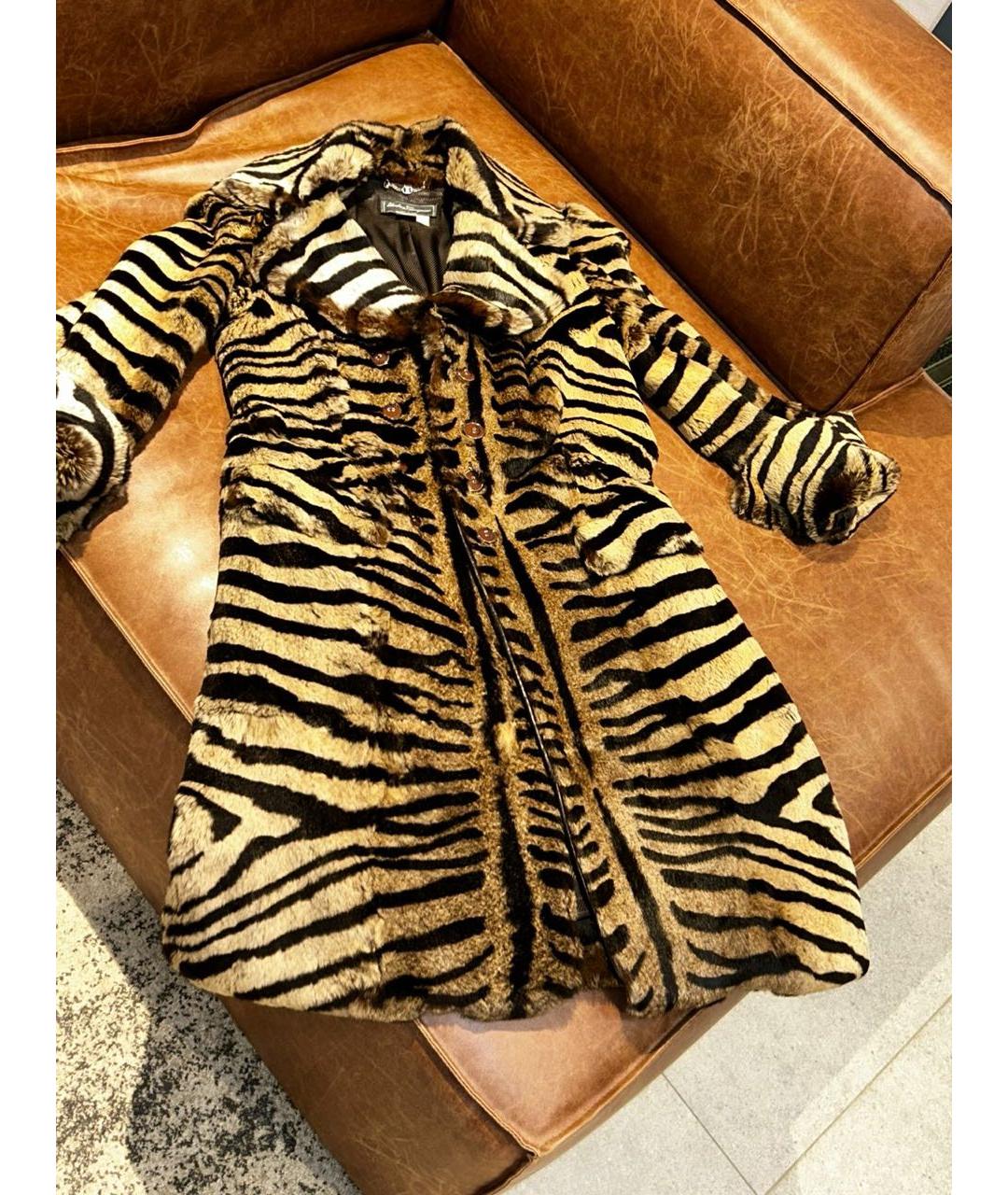 FERRAGAMO Коричневая меховая шуба, фото 7