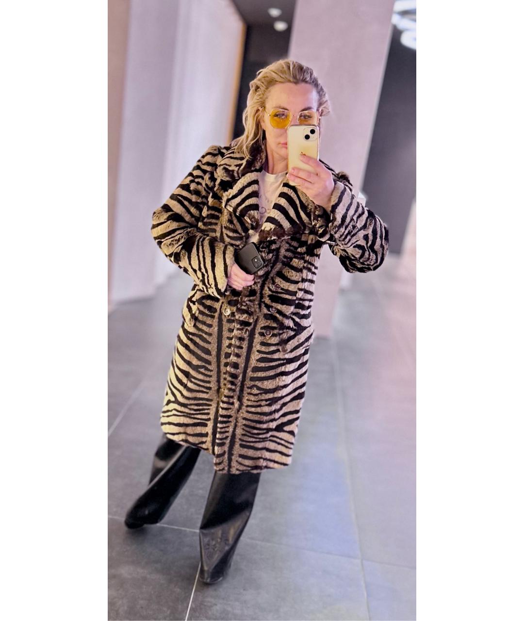 FERRAGAMO Коричневая меховая шуба, фото 6