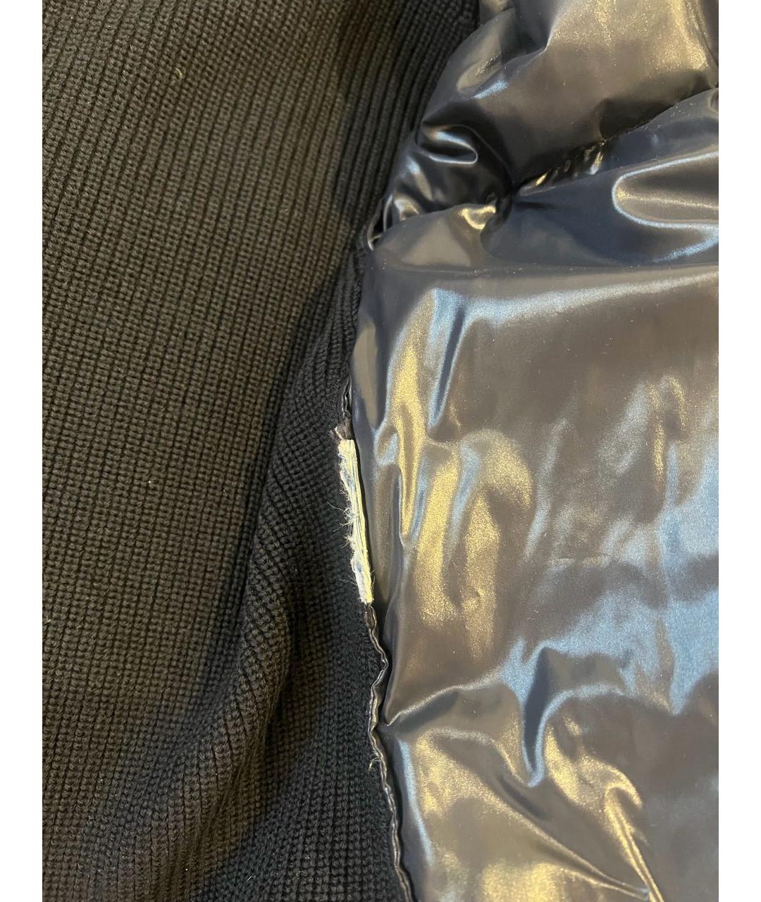 MONCLER Темно-синяя шерстяная куртка, фото 8