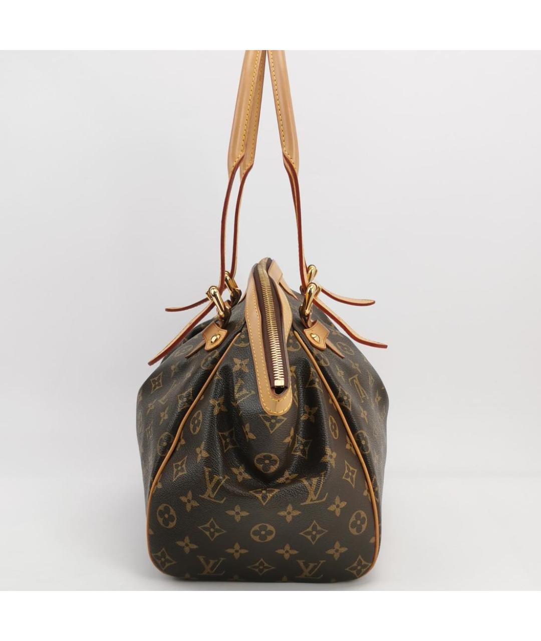 LOUIS VUITTON Коричневая кожаная сумка тоут, фото 2