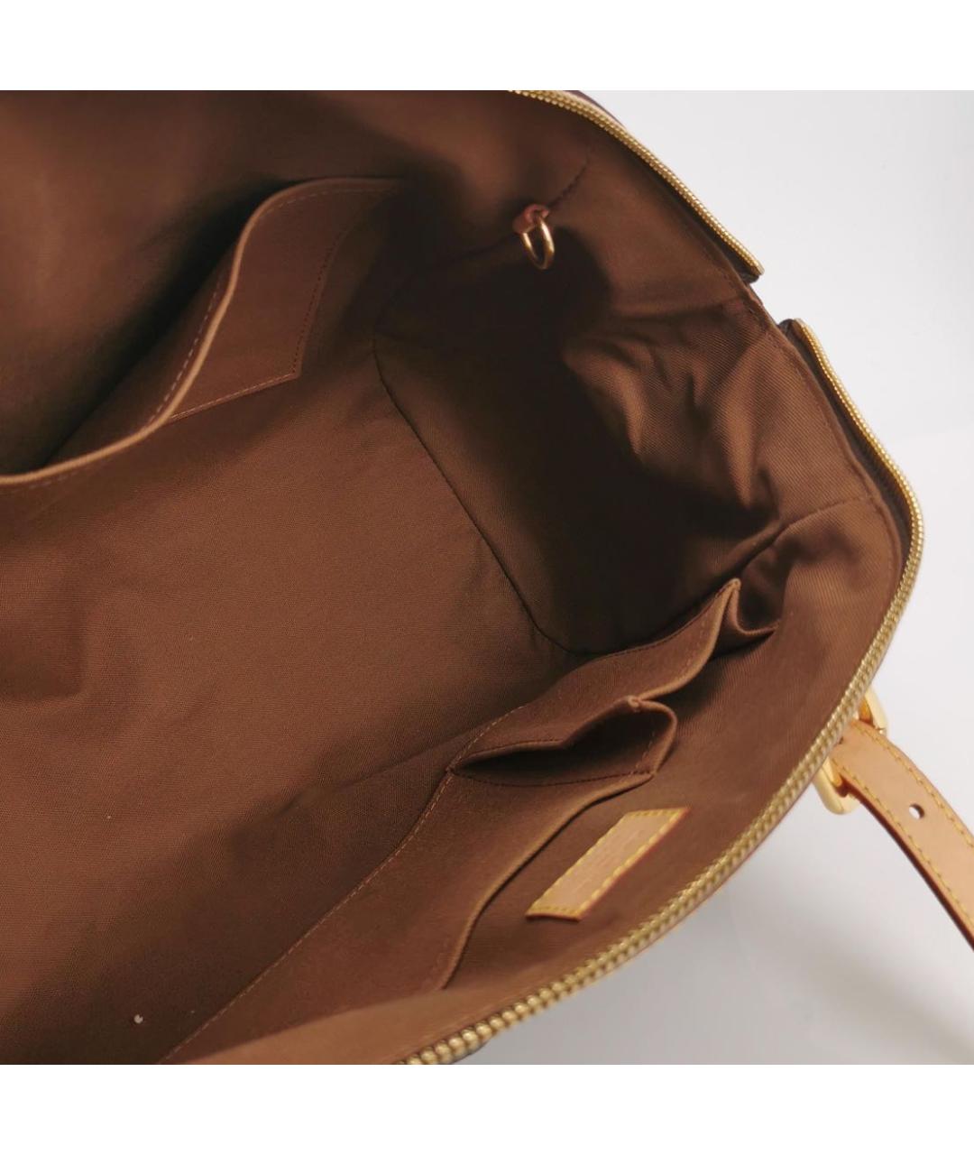 LOUIS VUITTON Коричневая кожаная сумка тоут, фото 5