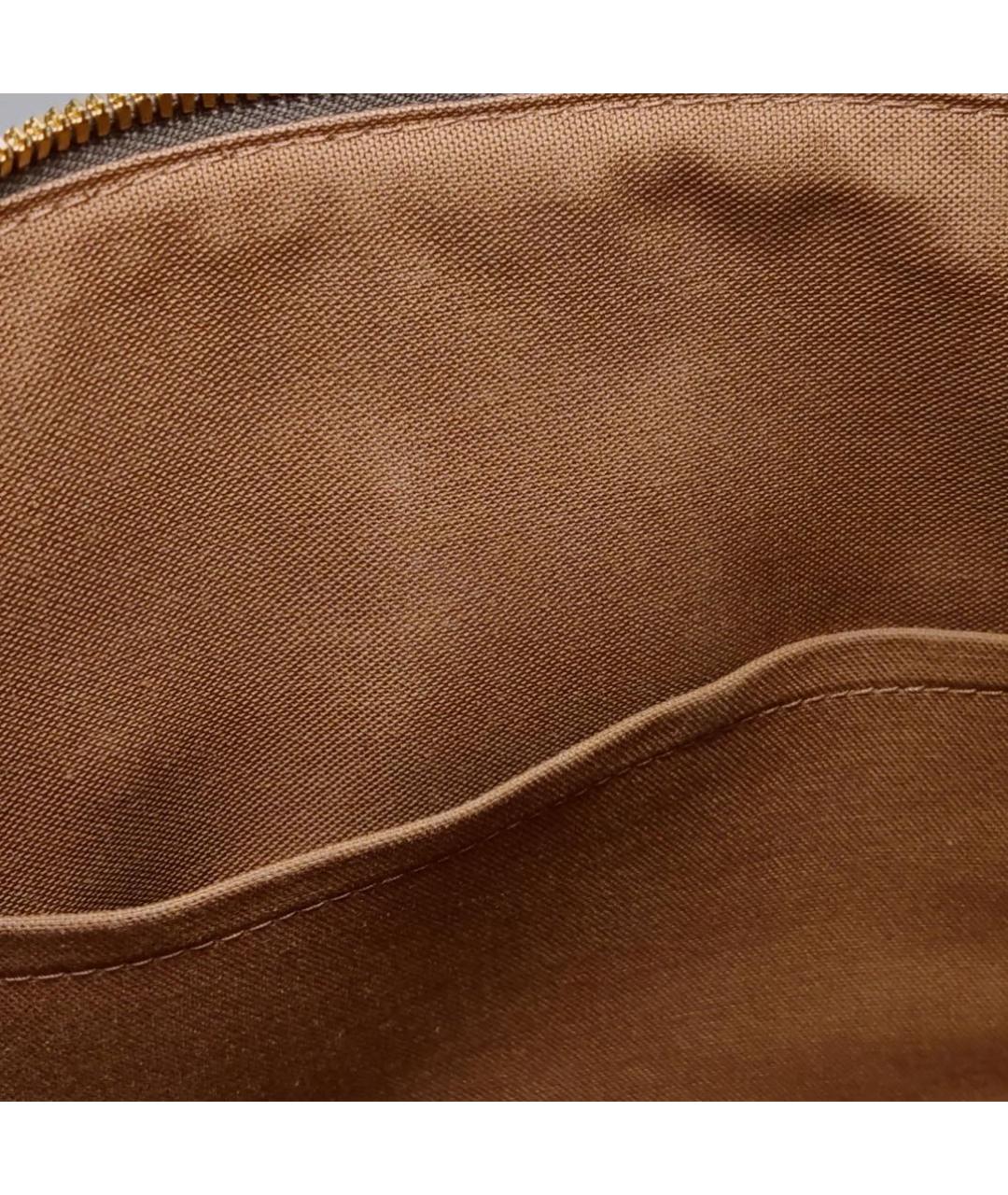 LOUIS VUITTON Коричневая кожаная сумка тоут, фото 6