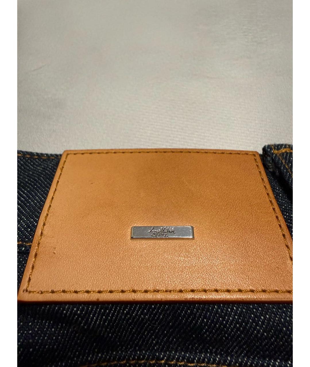 LOUIS VUITTON Темно-синие хлопковые прямые джинсы, фото 4