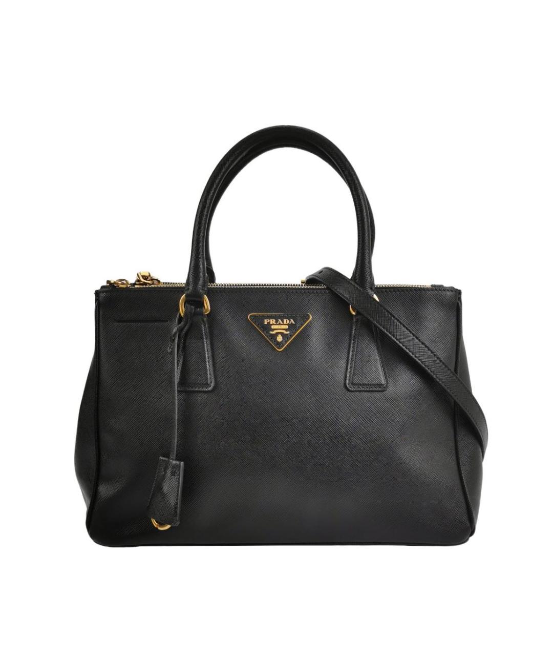 PRADA Черная кожаная сумка тоут, фото 1