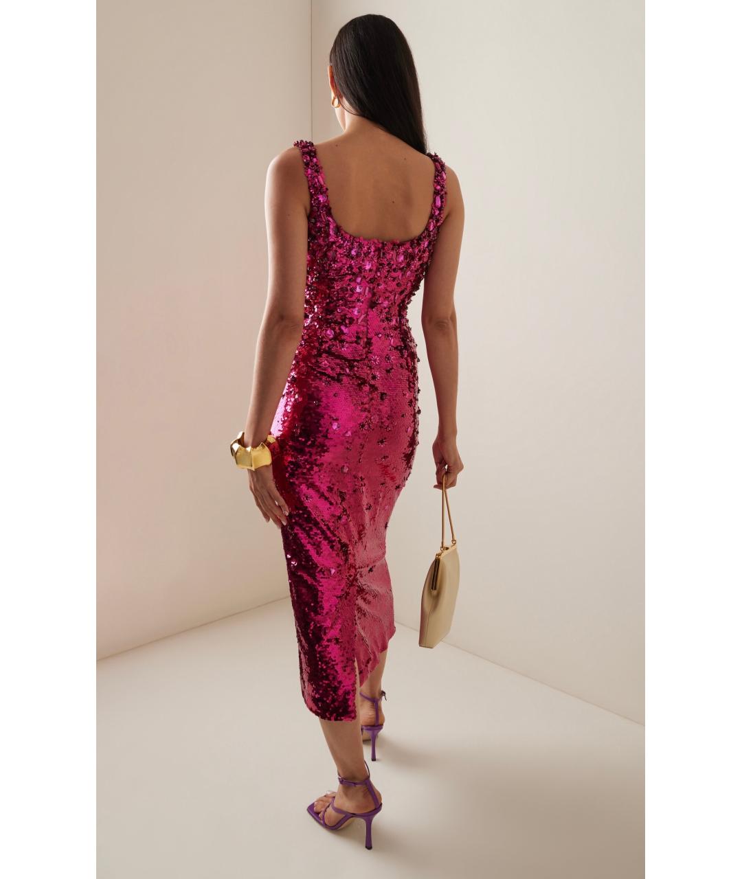 CAROLINA HERRERA Розовое коктейльное платье, фото 4