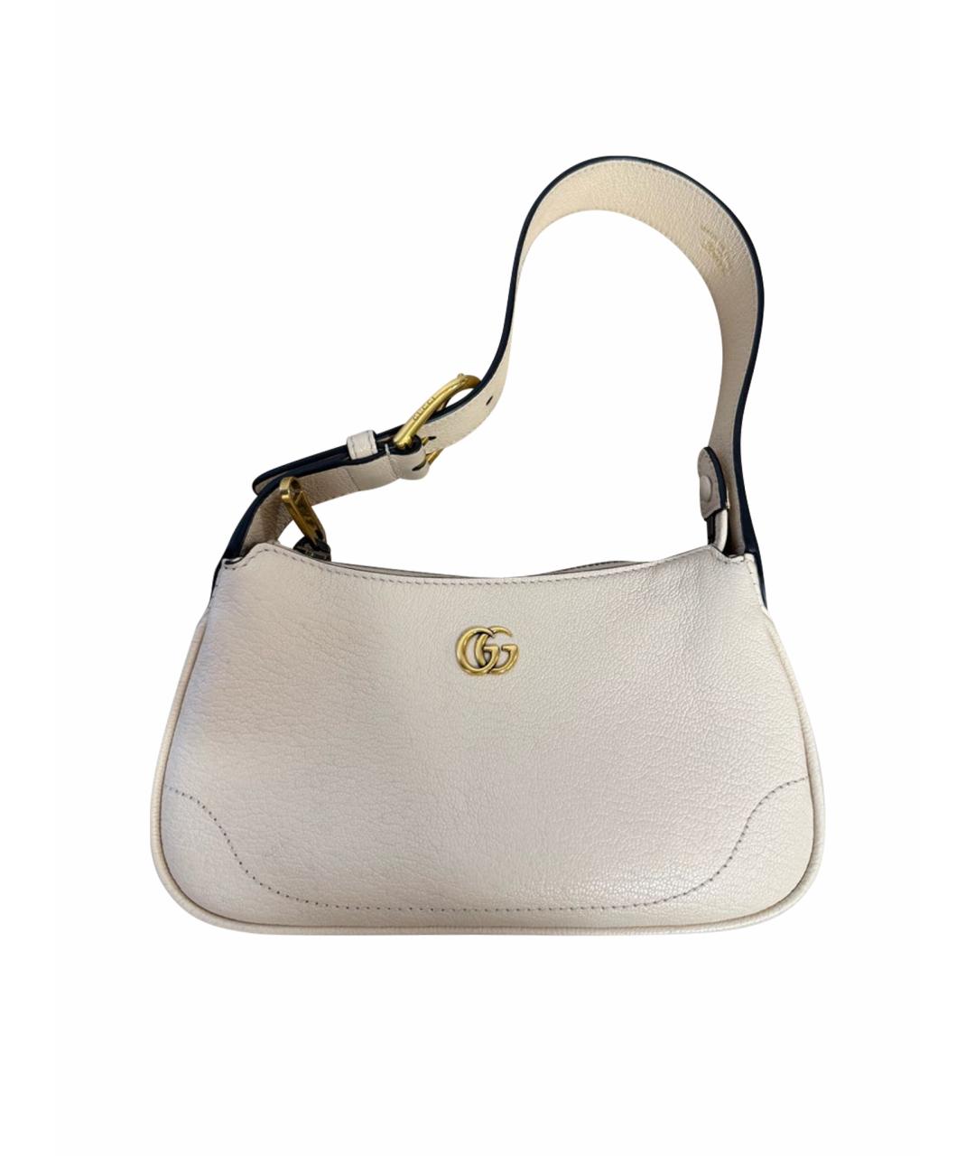 GUCCI Бежевая кожаная сумка с короткими ручками, фото 1