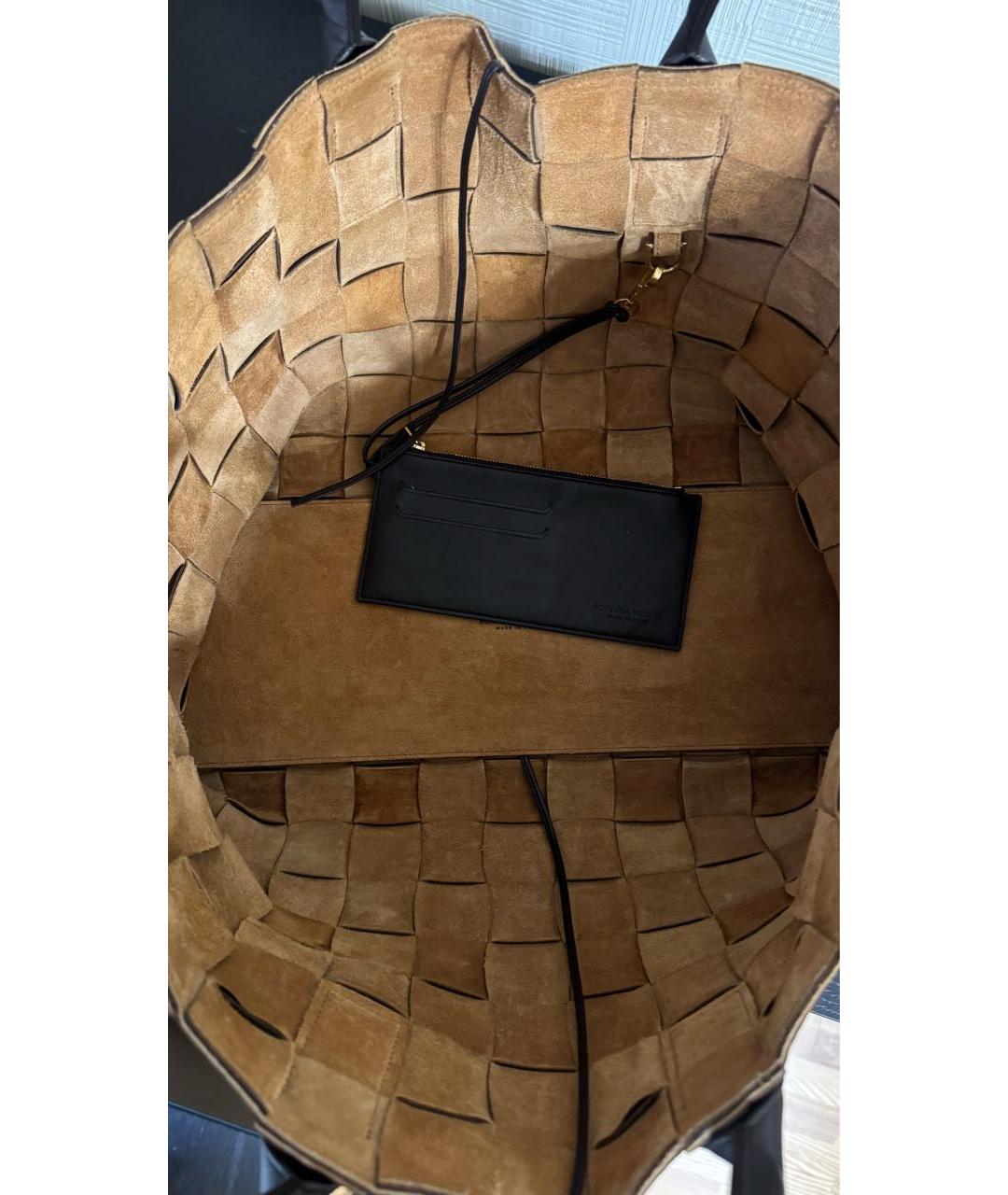 BOTTEGA VENETA Коричневая кожаная сумка тоут, фото 6