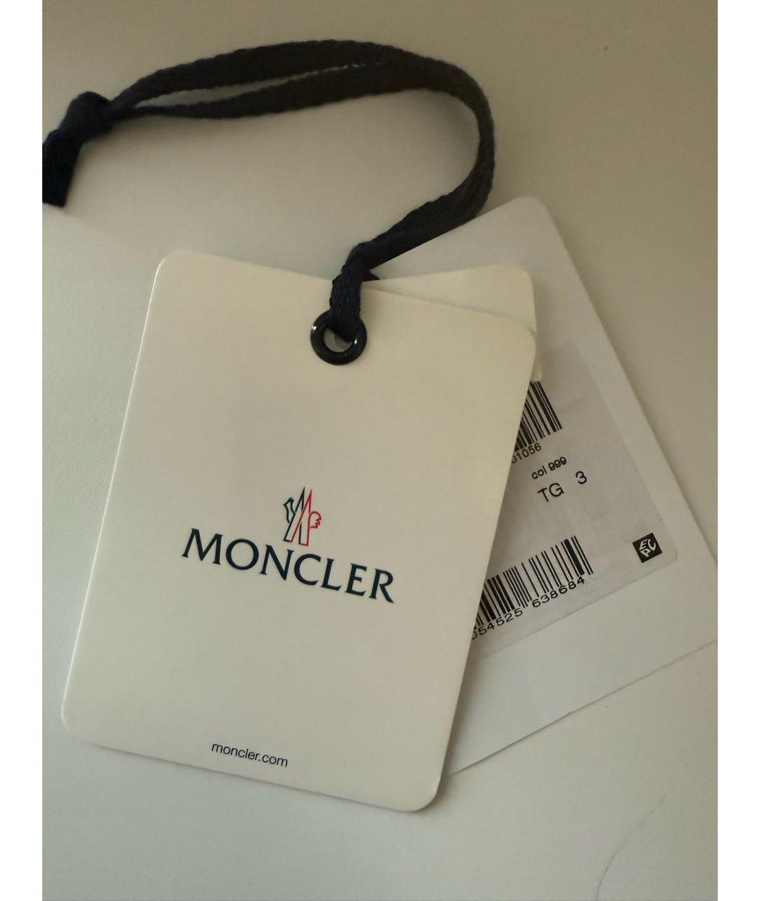 MONCLER Черный пуховик, фото 5