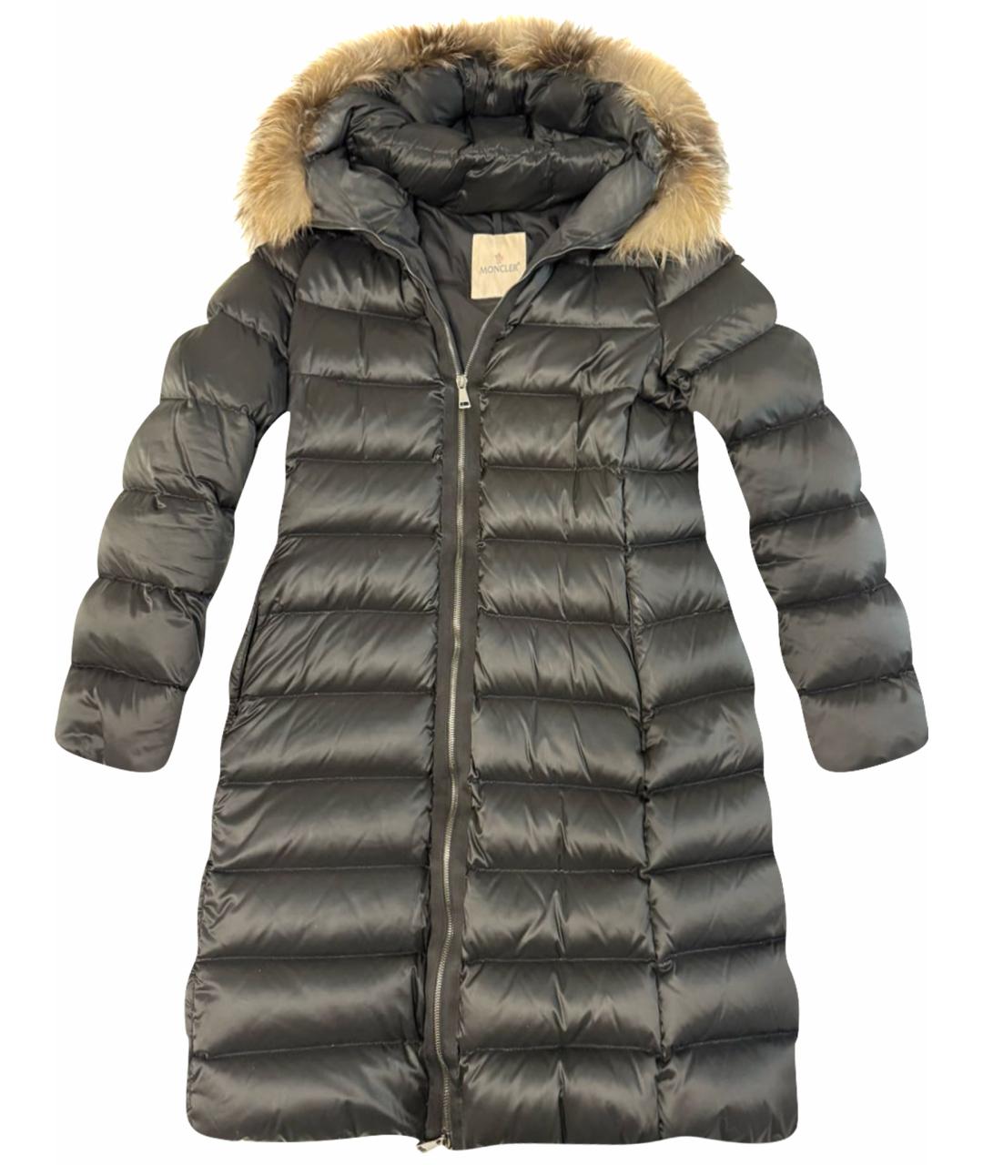 MONCLER Черный пуховик, фото 1