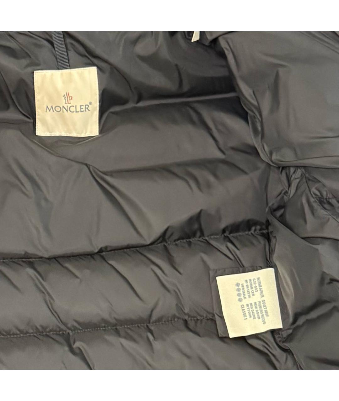 MONCLER Черный пуховик, фото 4