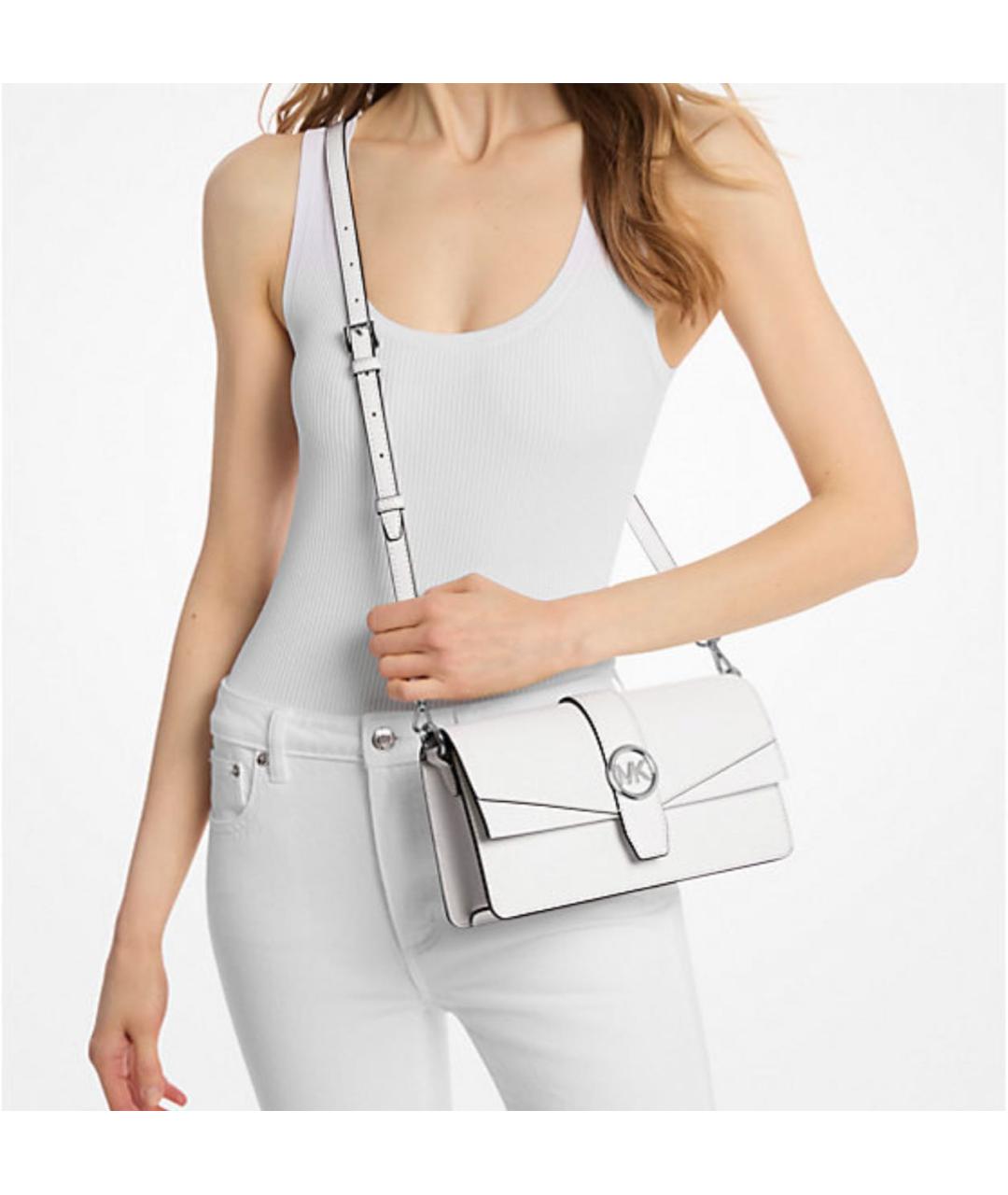 MICHAEL KORS Белая сумка через плечо, фото 3