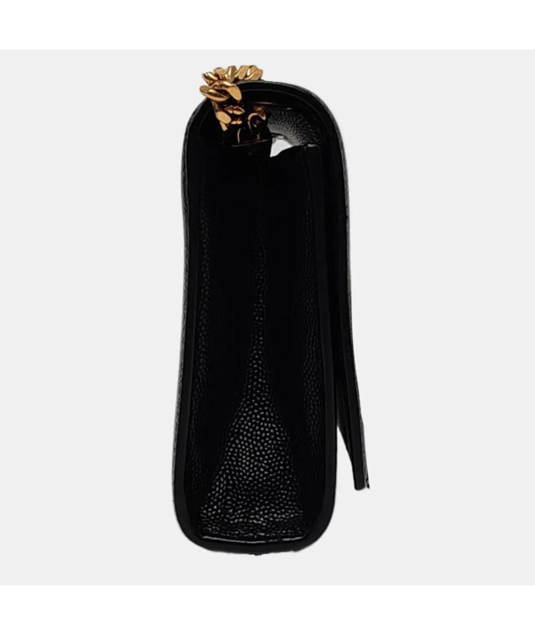 SAINT LAURENT Черная кожаная сумка через плечо, фото 3