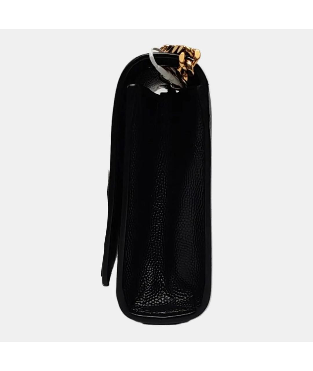 SAINT LAURENT Черная кожаная сумка через плечо, фото 2