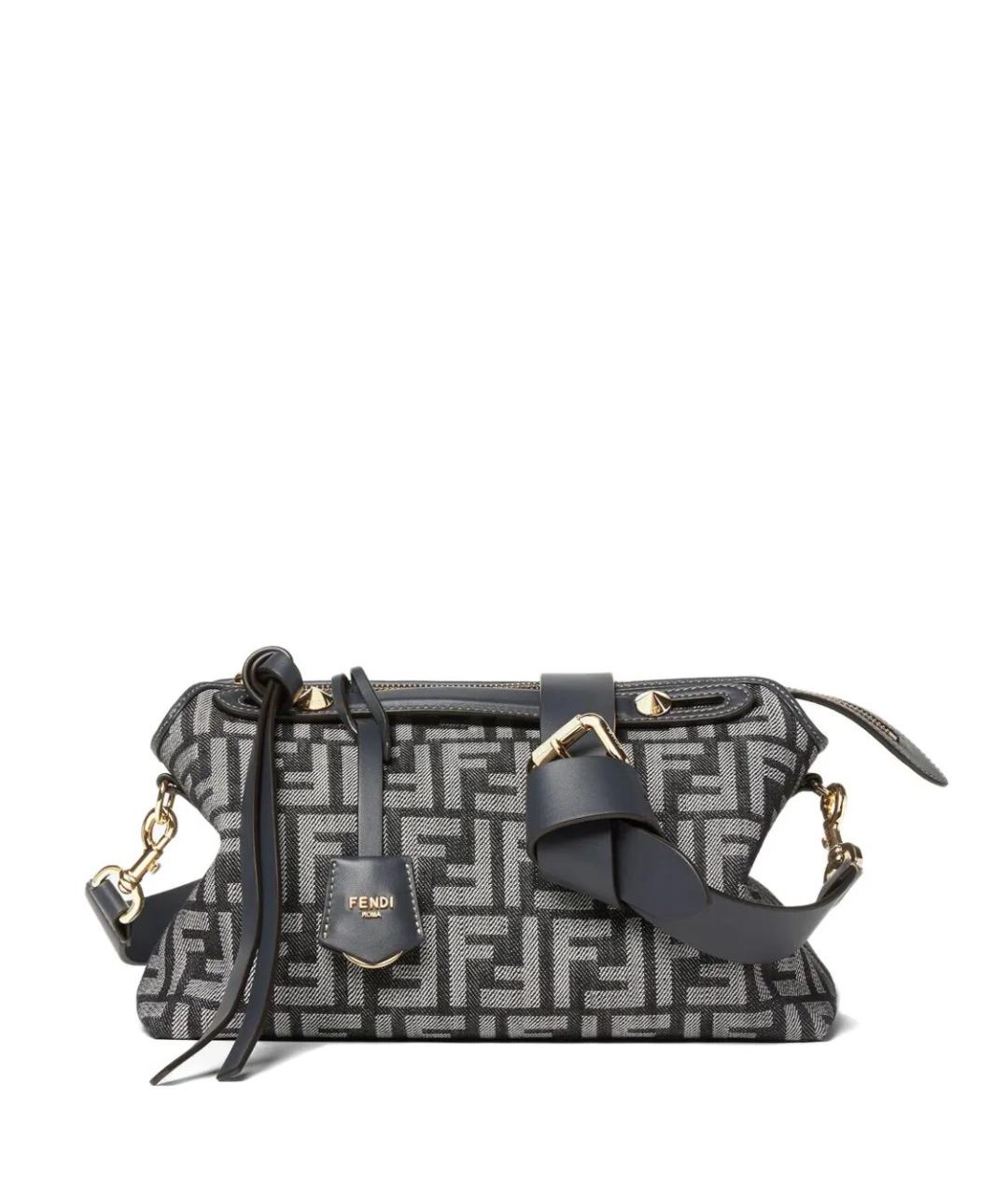 FENDI Черная хлопковая сумка тоут, фото 1