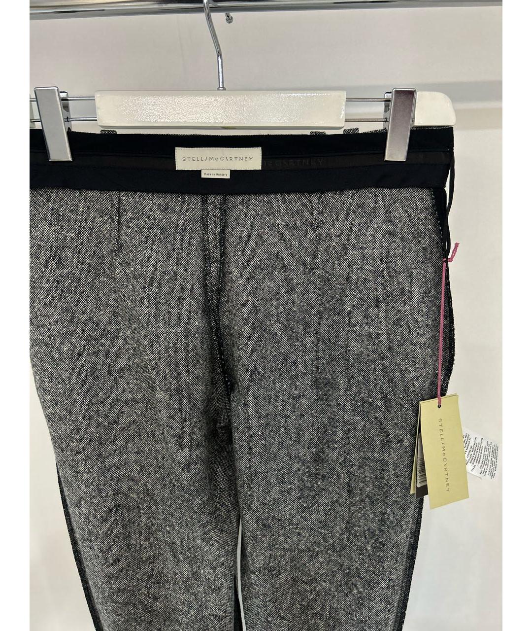 STELLA MCCARTNEY Антрацитовые шерстяные брюки узкие, фото 3