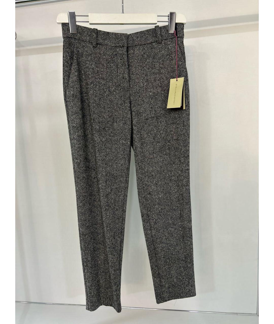 STELLA MCCARTNEY Антрацитовые шерстяные брюки узкие, фото 7