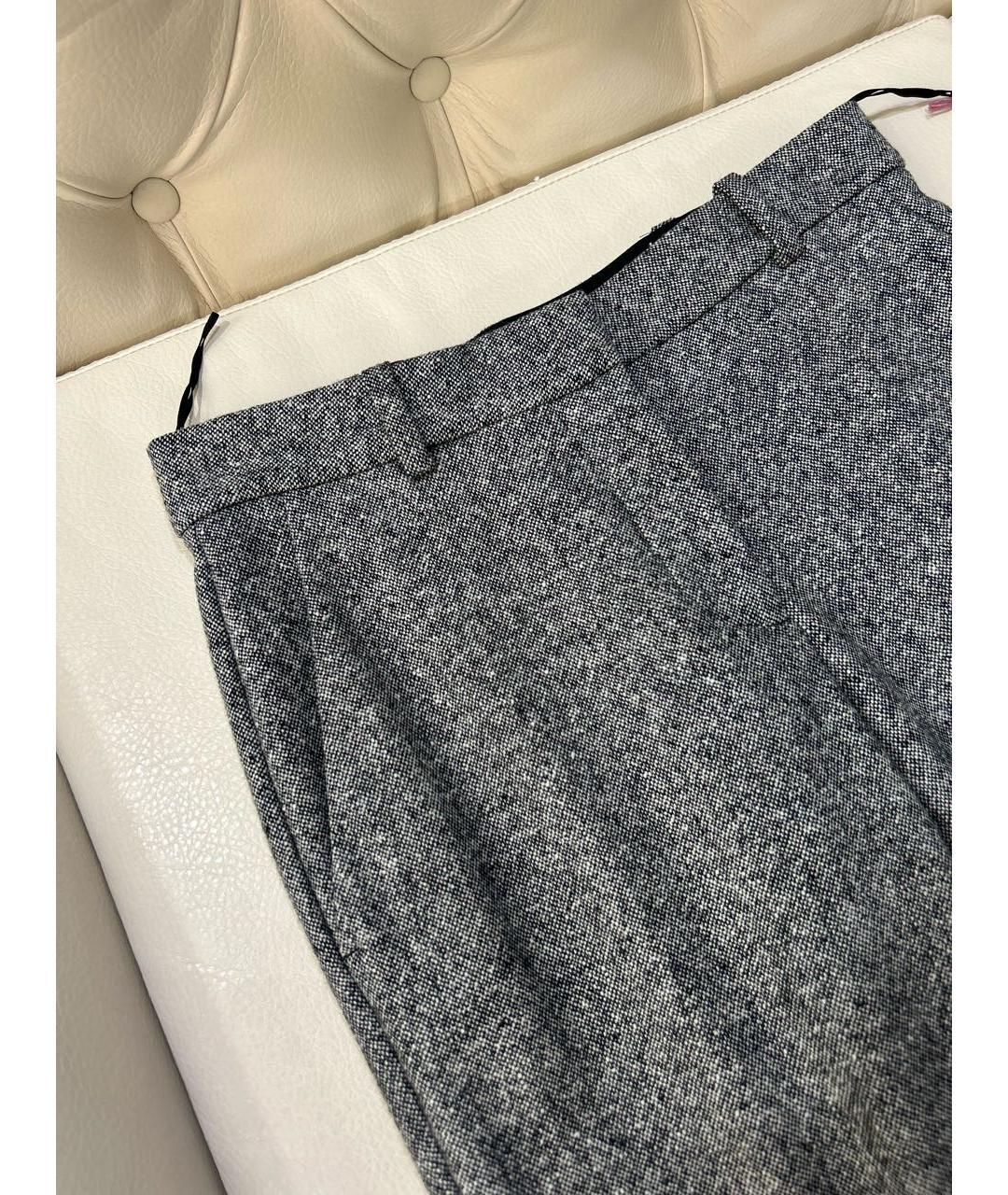 STELLA MCCARTNEY Антрацитовые шерстяные брюки узкие, фото 4