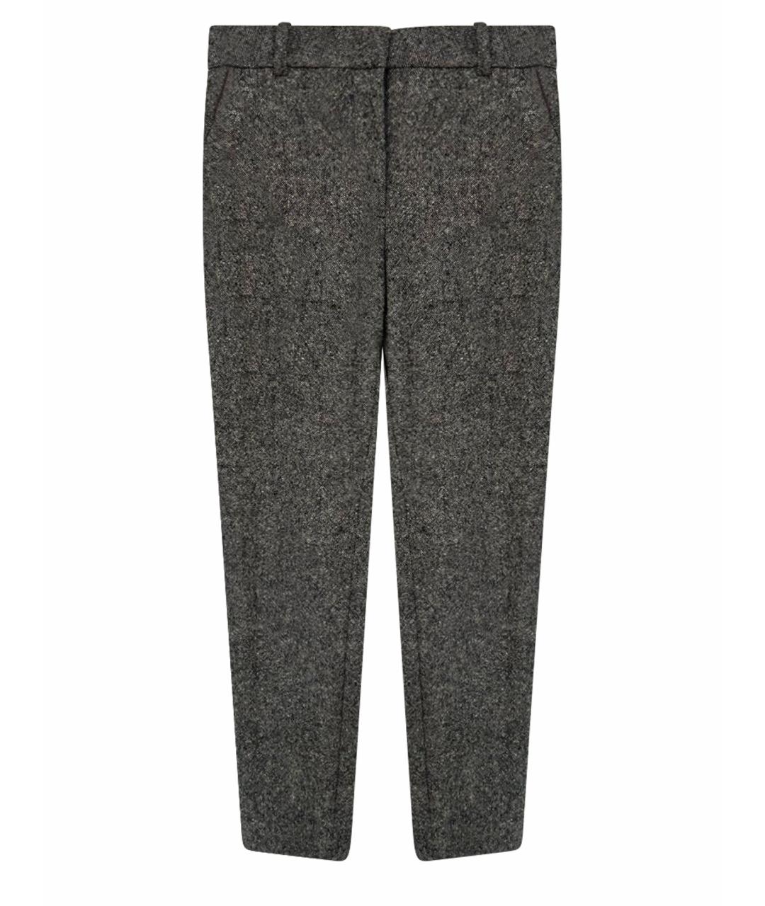 STELLA MCCARTNEY Антрацитовые шерстяные брюки узкие, фото 1