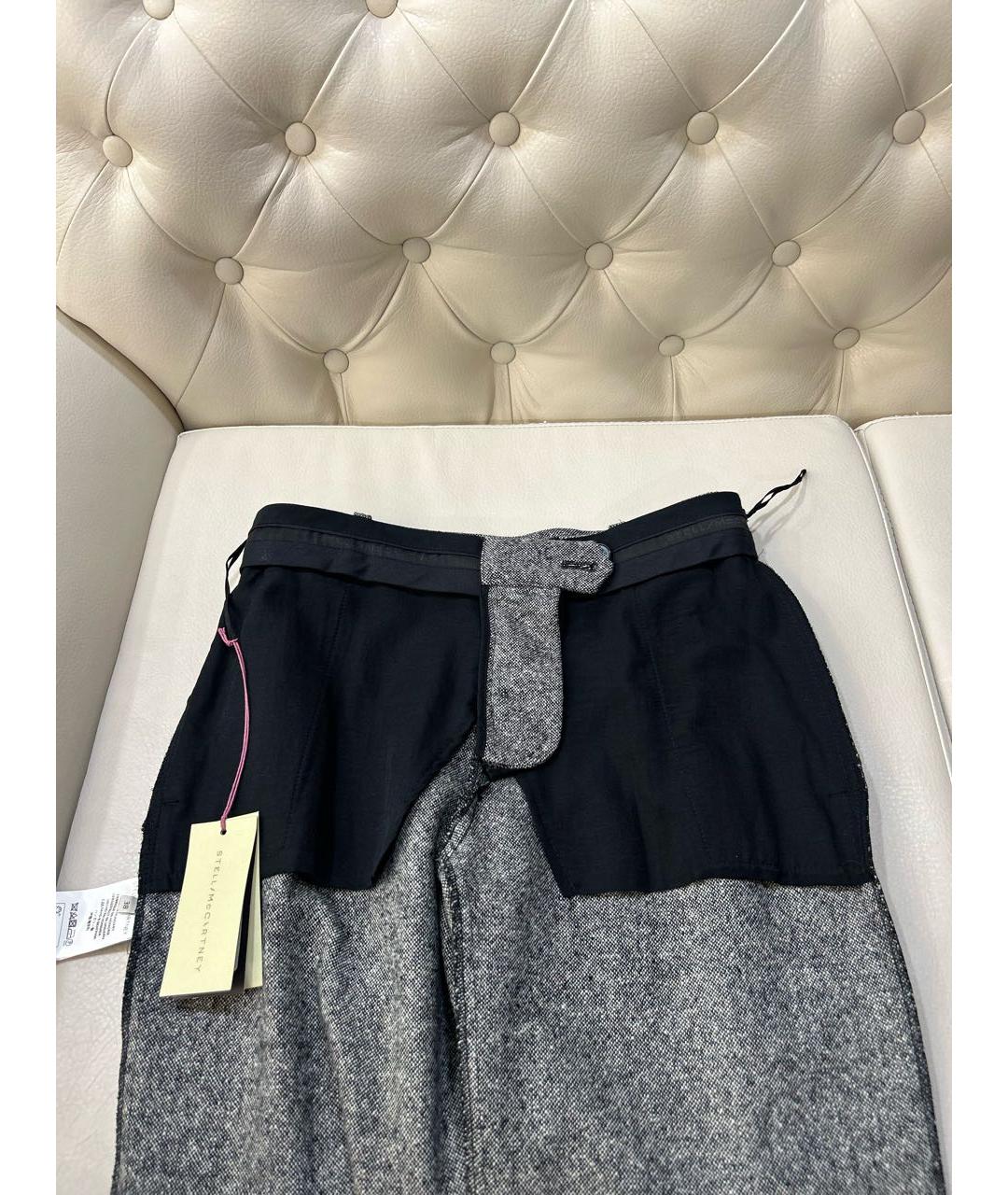 STELLA MCCARTNEY Антрацитовые шерстяные брюки узкие, фото 6