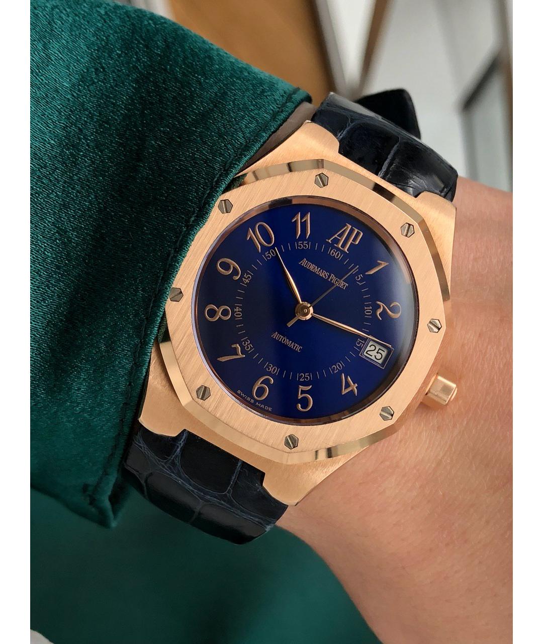 Audemars Piguet Темно-синие часы из розового золота, фото 2