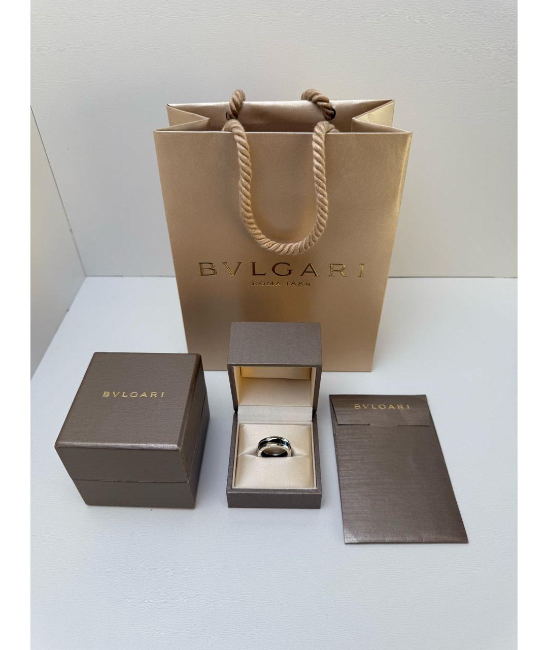 BVLGARI Черное серебряное кольцо, фото 4