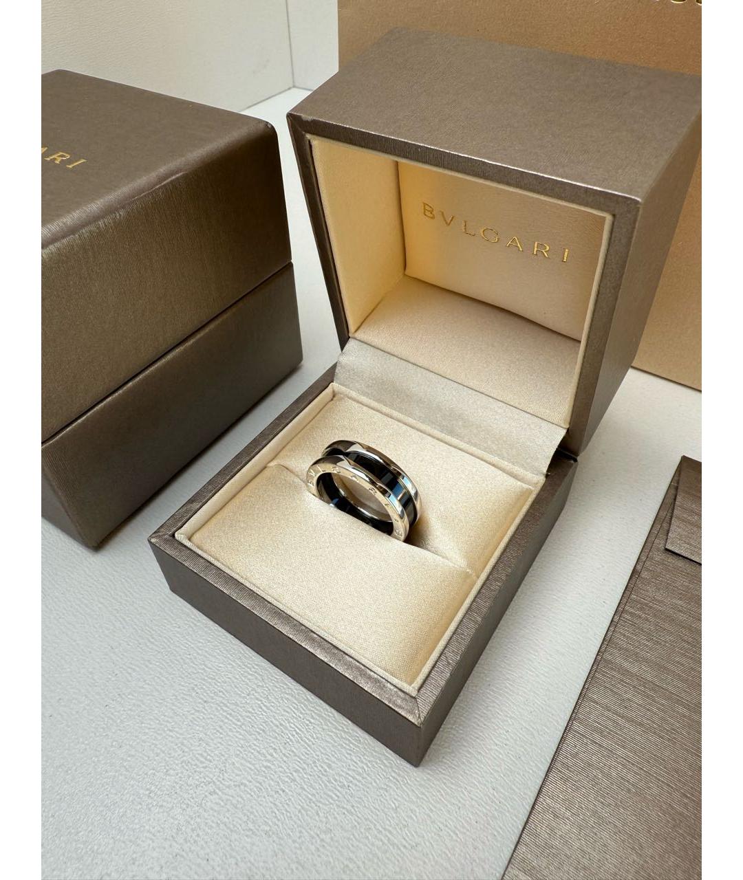 BVLGARI Черное серебряное кольцо, фото 2