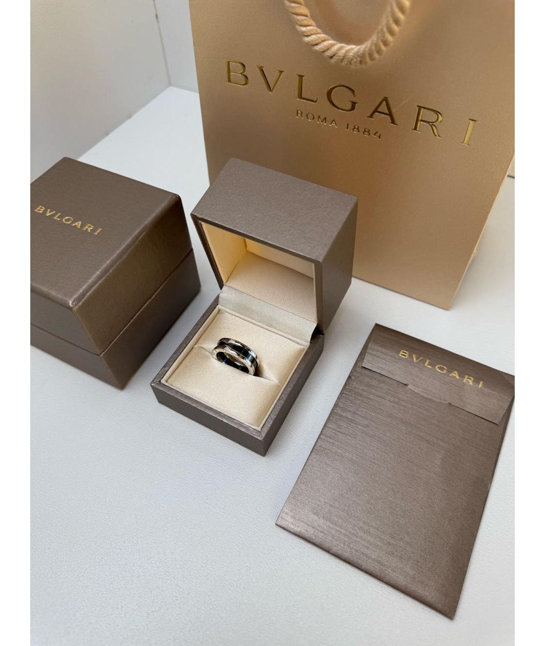 BVLGARI Черное серебряное кольцо, фото 3