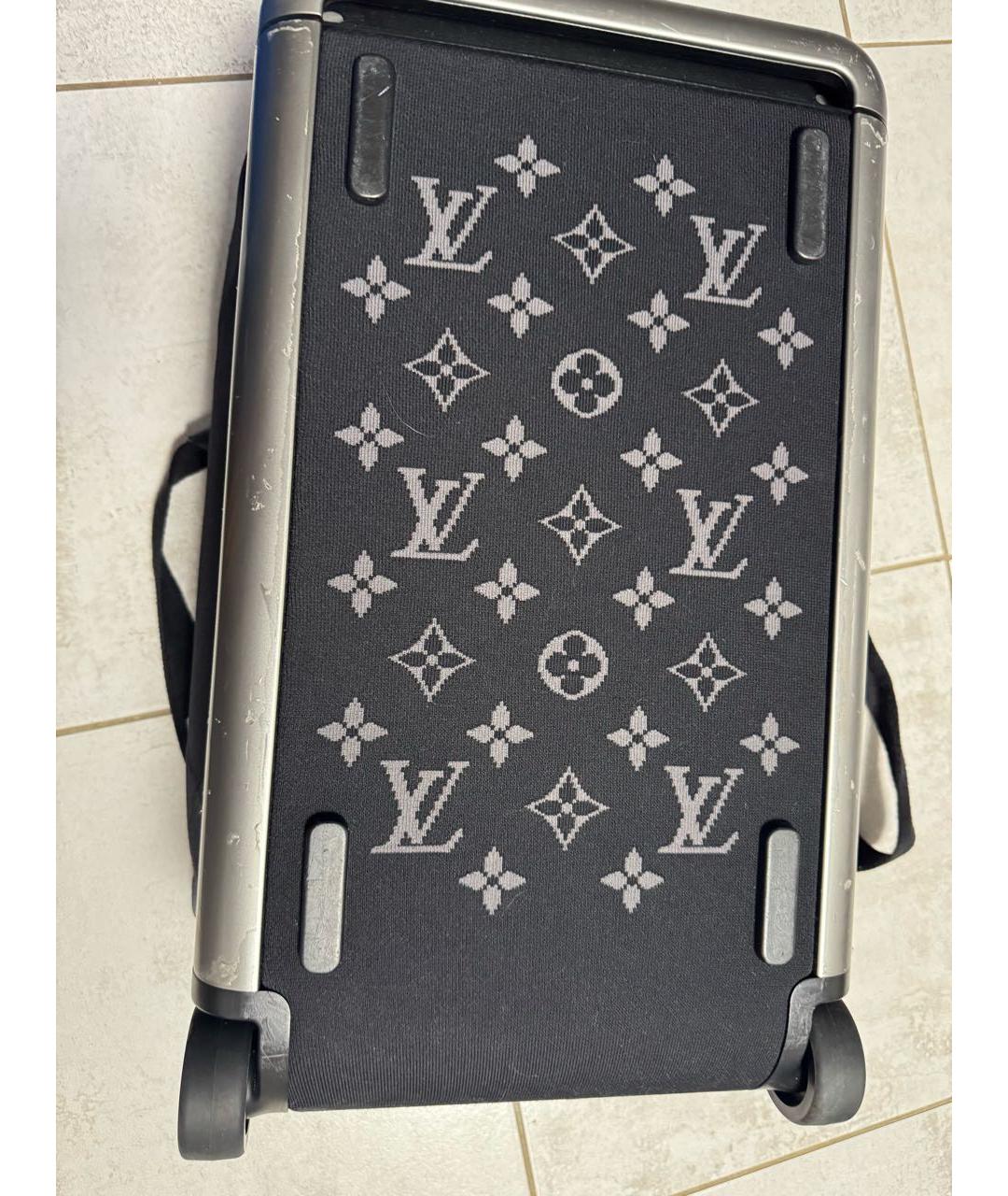 LOUIS VUITTON Черный тканевый чемодан, фото 7