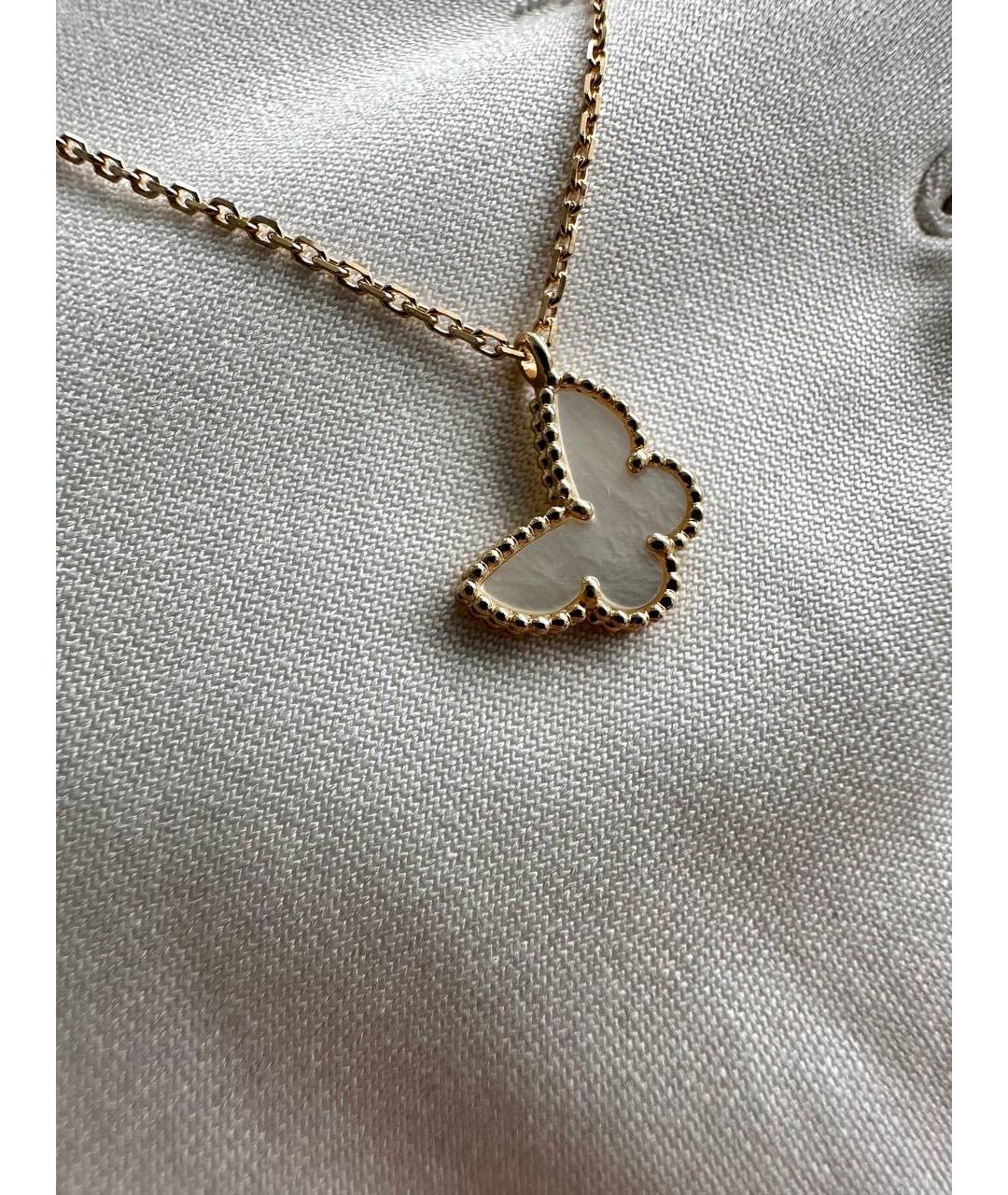 VAN CLEEF & ARPELS Белая подвеска из желтого золота, фото 5