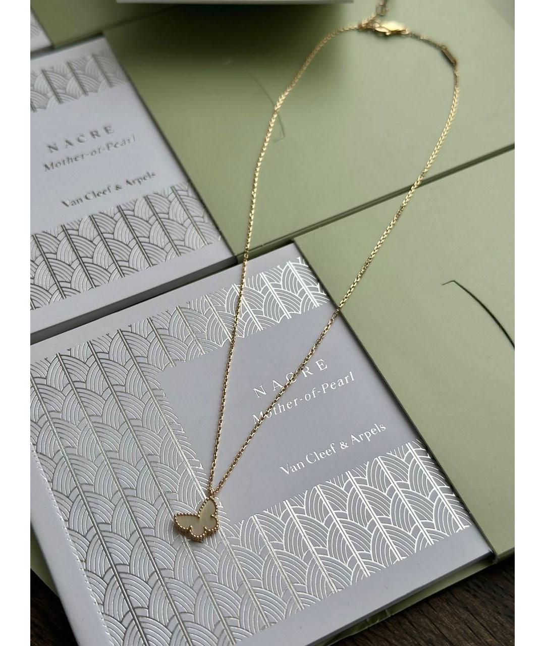 VAN CLEEF & ARPELS Белая подвеска из желтого золота, фото 3