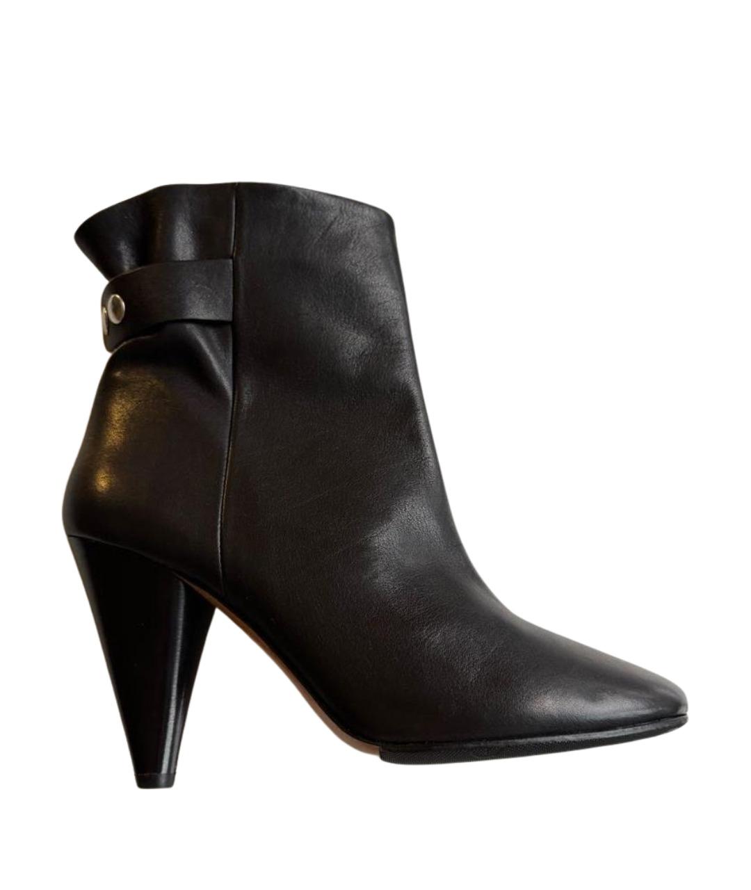 ISABEL MARANT Черные кожаные ботильоны, фото 1